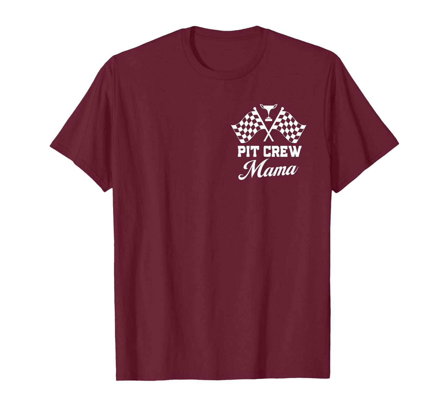Pit Crew Mama Mother Race Car Birthday Party Racing Women T-Shirt