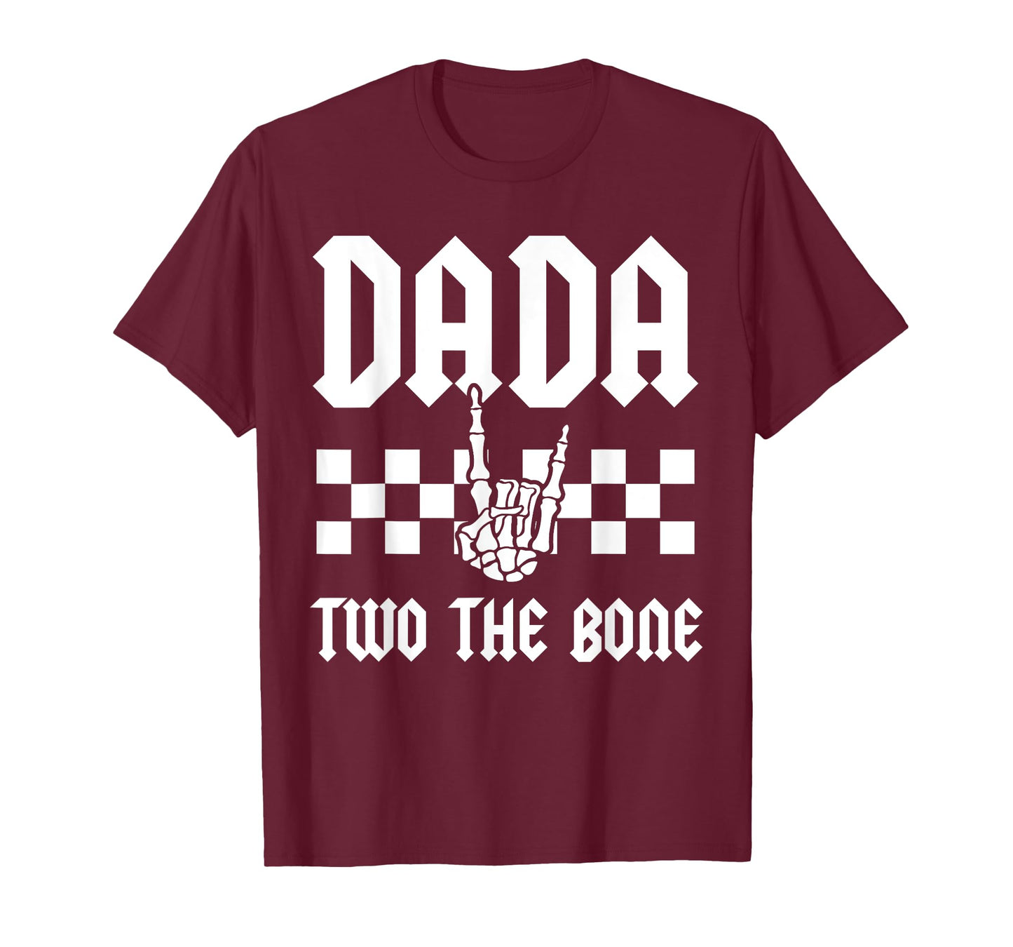 Dada Two The Bone Skeleton Hand 2nd Birthday Boy Girl T-Shirt