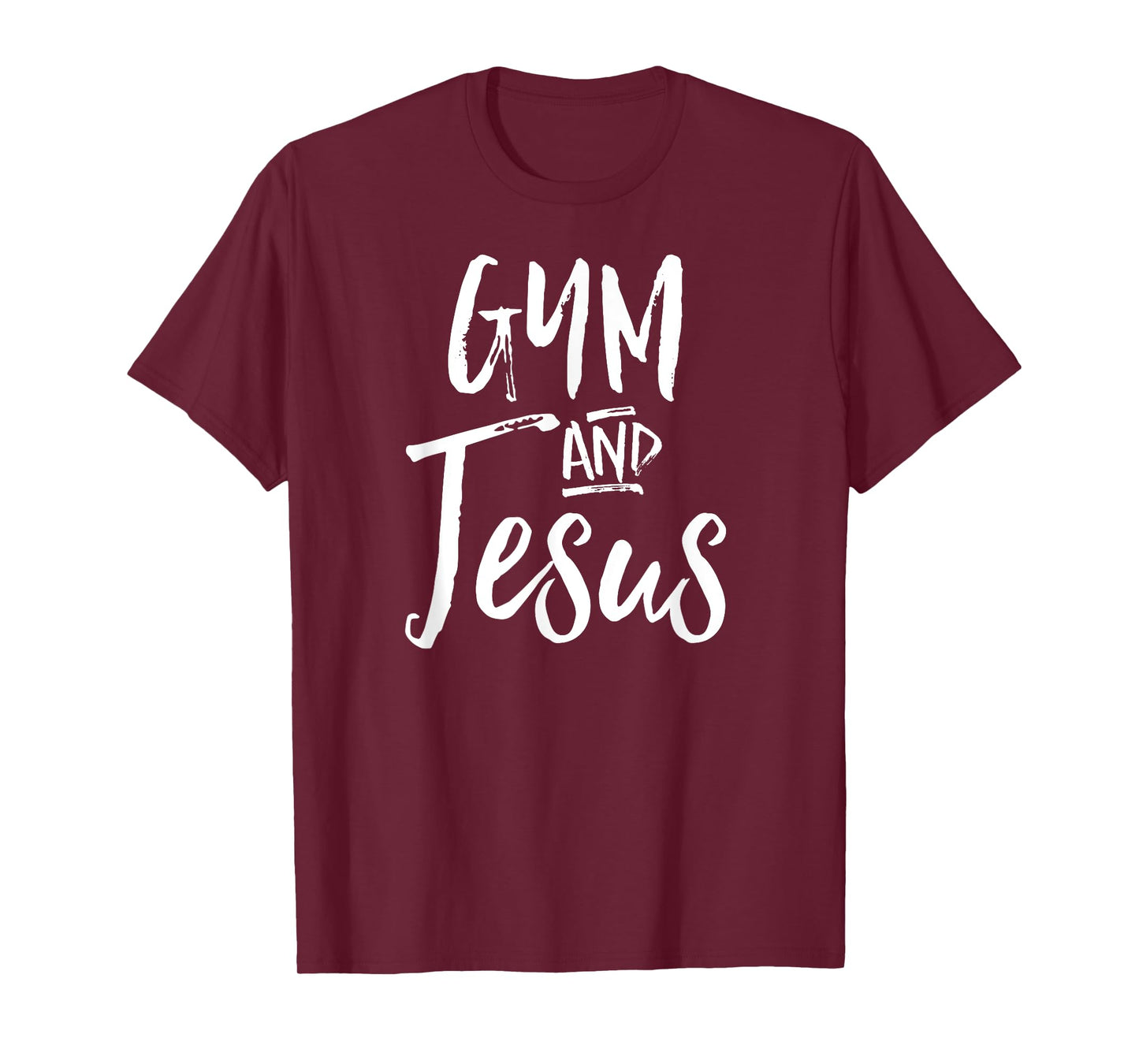 Gym And Jesus Shirt Christian Exercise Workout Yoga Tee T-Shirt