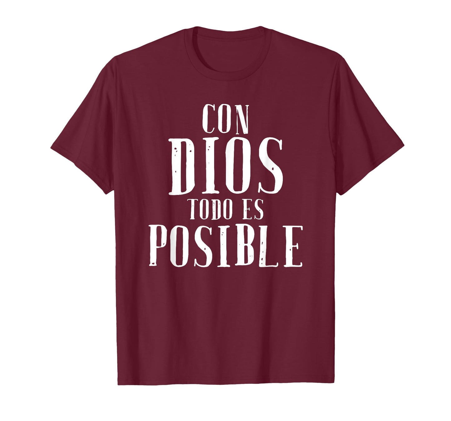 Con Dios Todo Es Posible Shirt Christian Spanish Espanol Tee T-Shirt