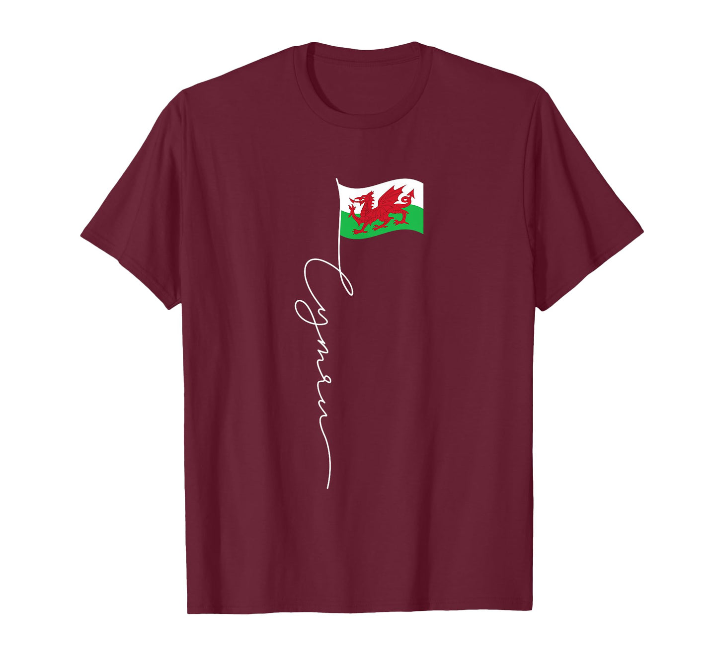 Wales Cymru Signature Flag Pole - Patriotic Welsh Flag T-Shirt