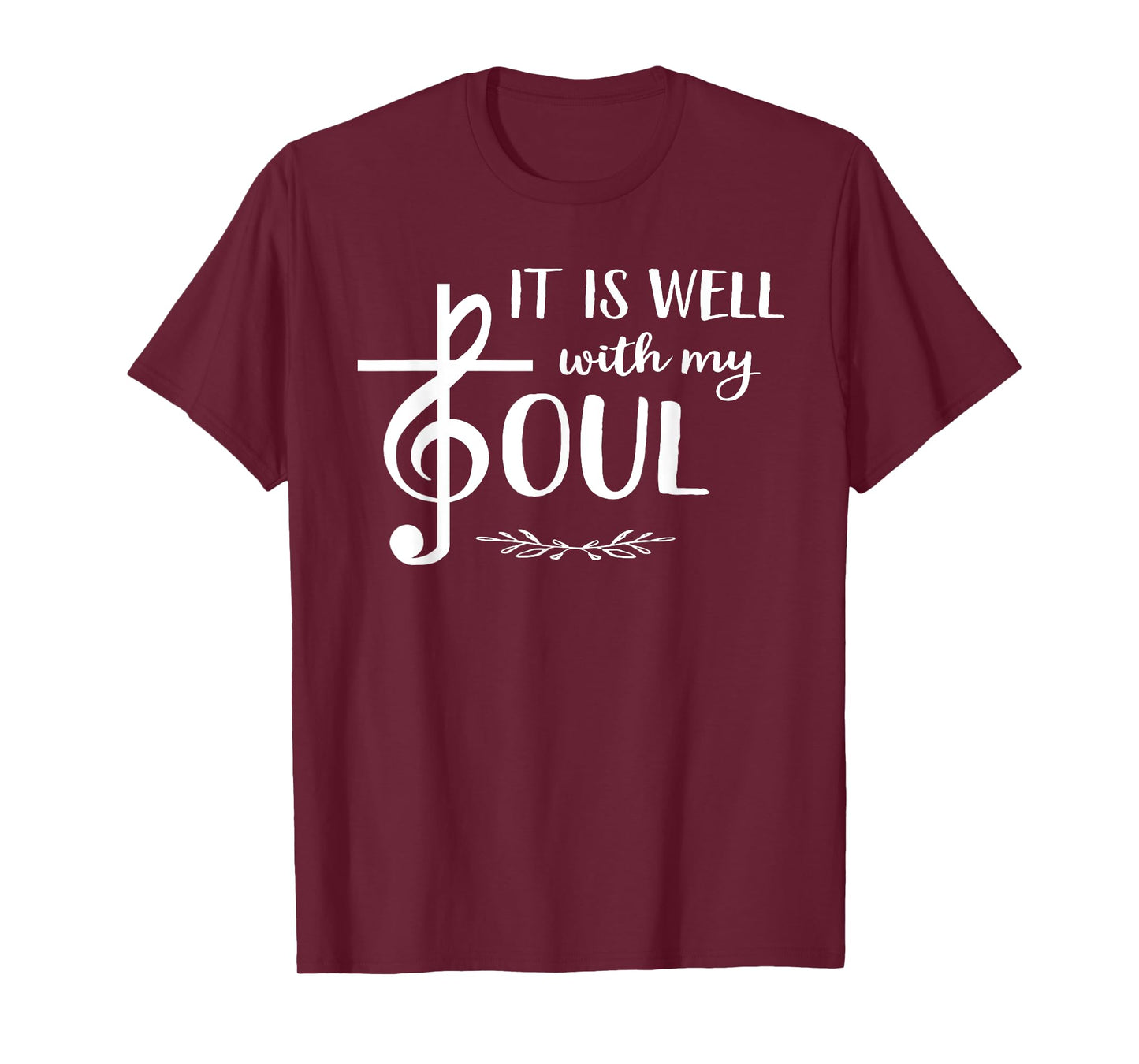 Religious Christian Music TShirt Well With My Soul Treble T-Shirt
