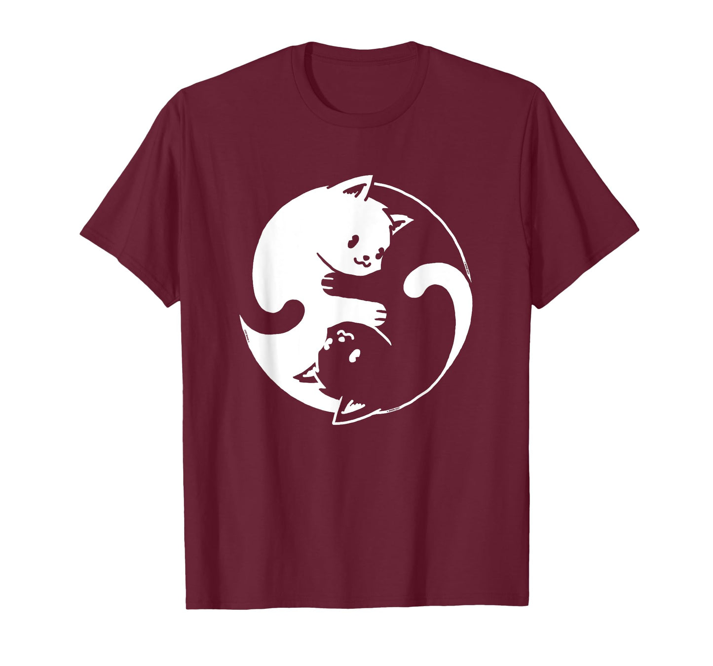 Yin Yang Cat Shirt I Love Cats Gift for Cat Lover Yoga Cat T-Shirt