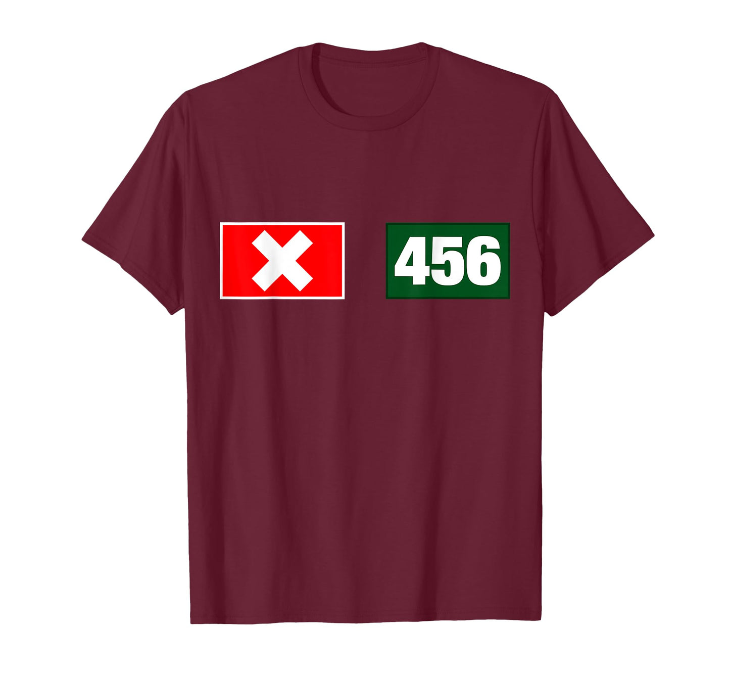 Cool 456 Code Number Illustration Novelty Graphic Designs T-Shirt