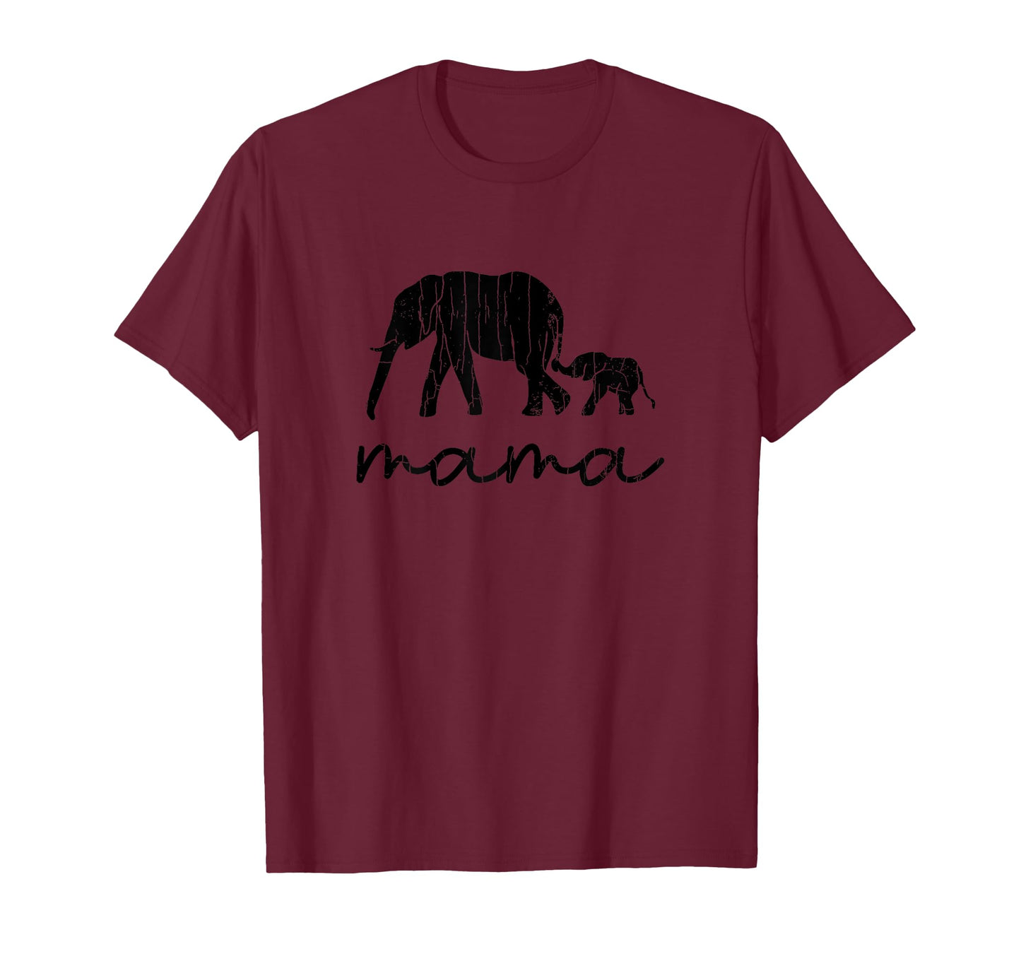 Mama Elephant Funny Elephants Lover Mom Girl Graphic T-Shirt