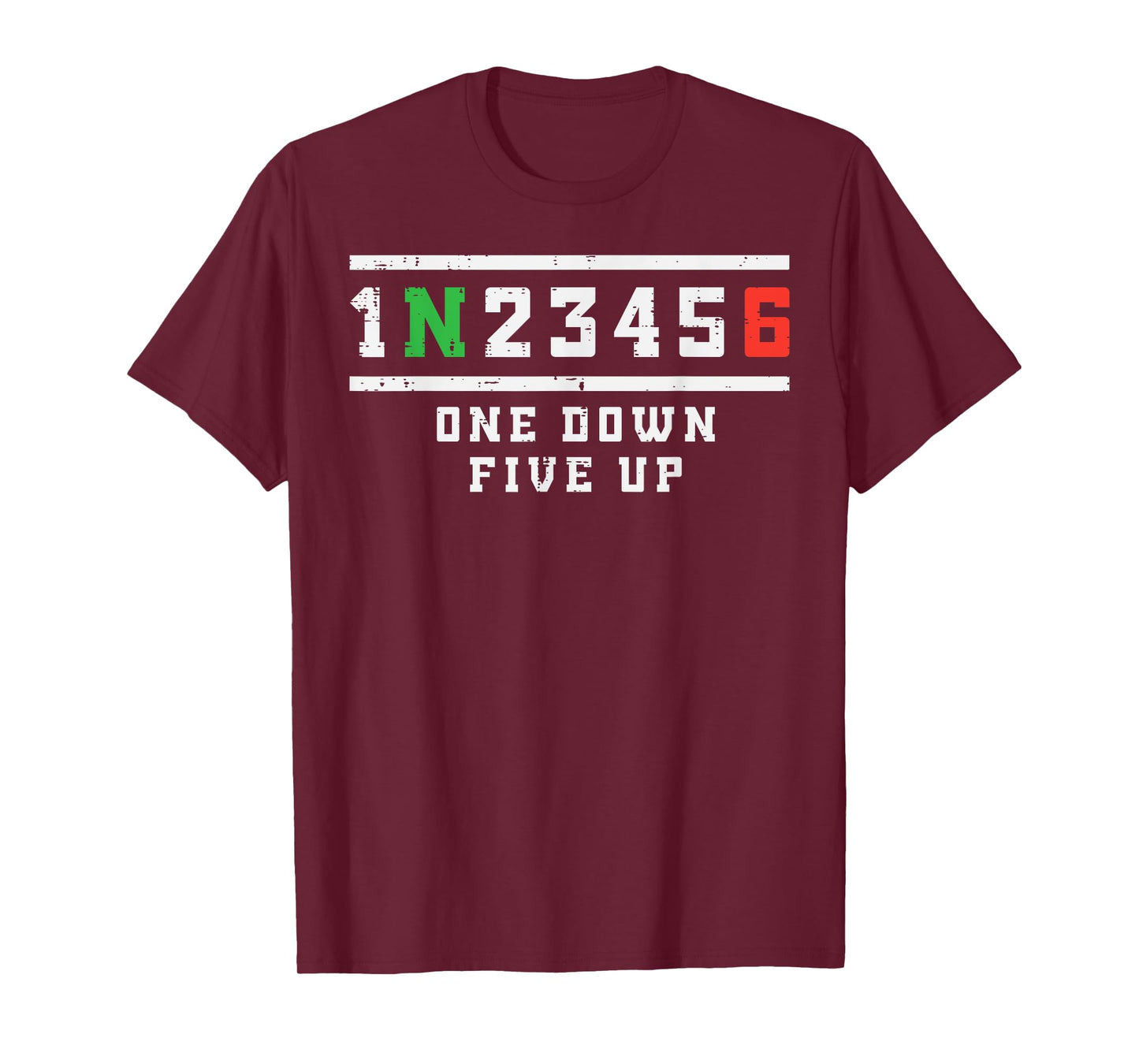 Motorcycle Gear Shift One Down Five Up Biker Men Women Kids T-Shirt