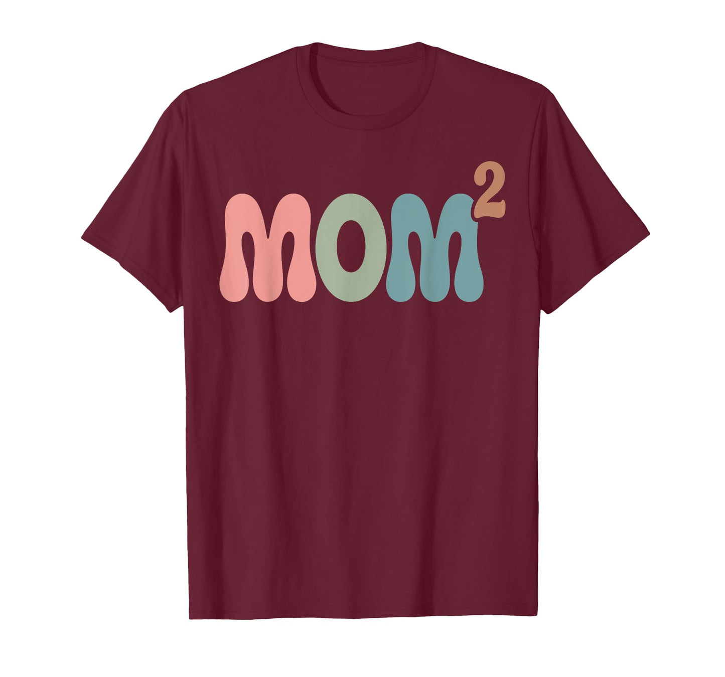 Mom2 Mom Squared Mother of Two Twins Mama Gifts Mothers Day T-Shirt