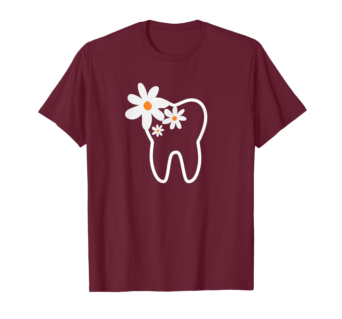 Dentist Dental Assistant Oral Hygienist Tooth Flower T-Shirt