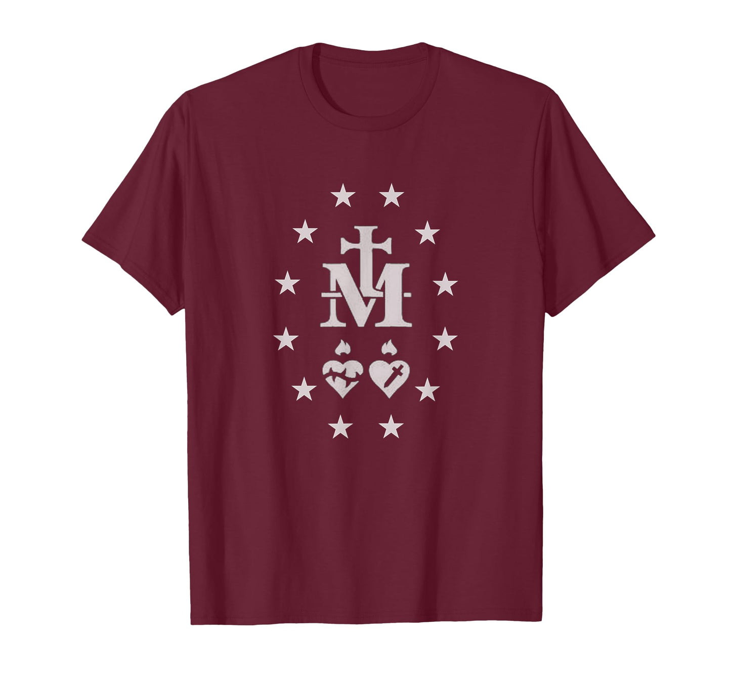 Miraculous Medal T-Shirt Catholic Virgin Mary Sacred Heart T-Shirt