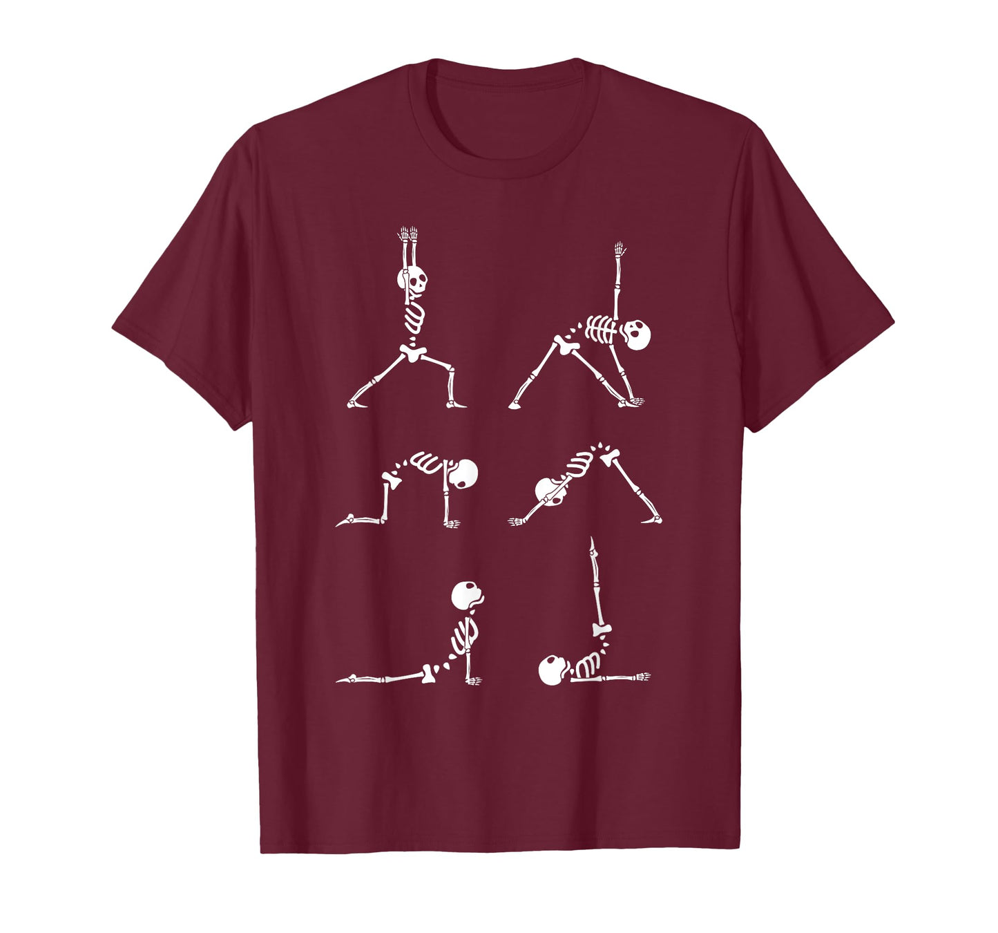 Yoga Skeleton Shirt Funny Halloween Exercise Costume T-Shirt