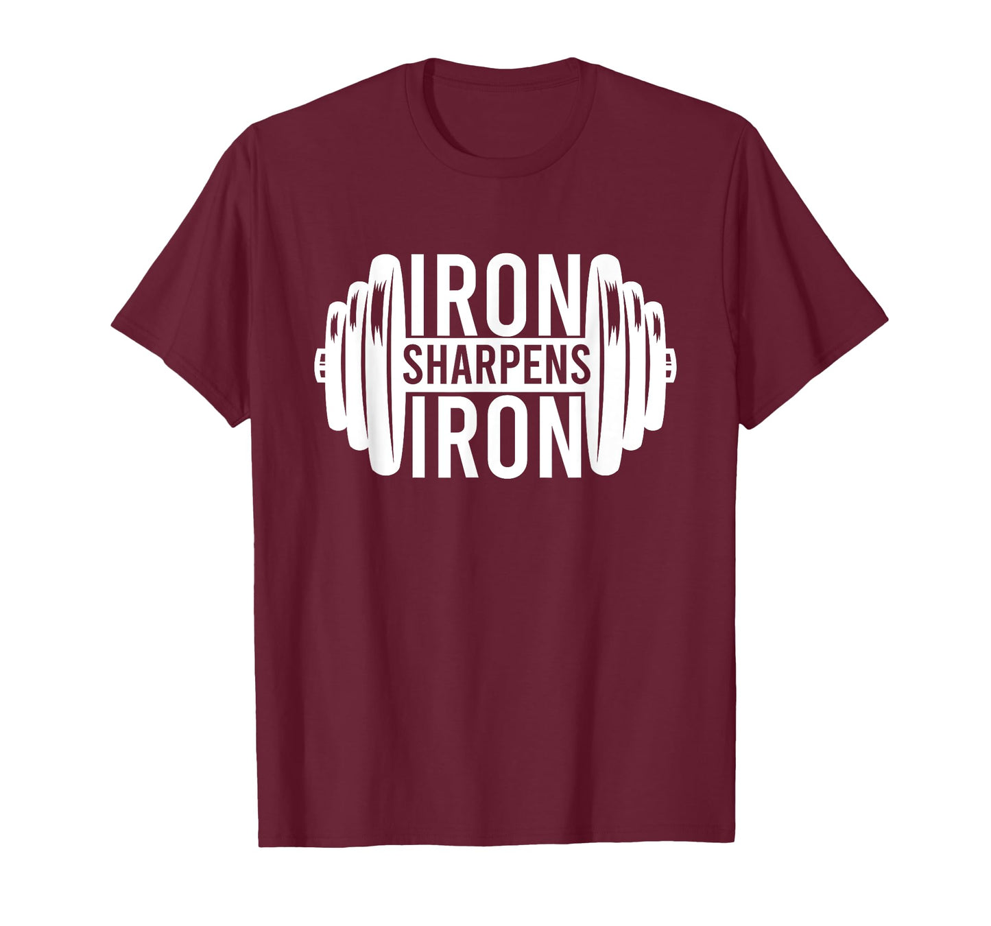 Iron Sharpens Iron Christian Weight Lifting Workout Exercise T-Shirt