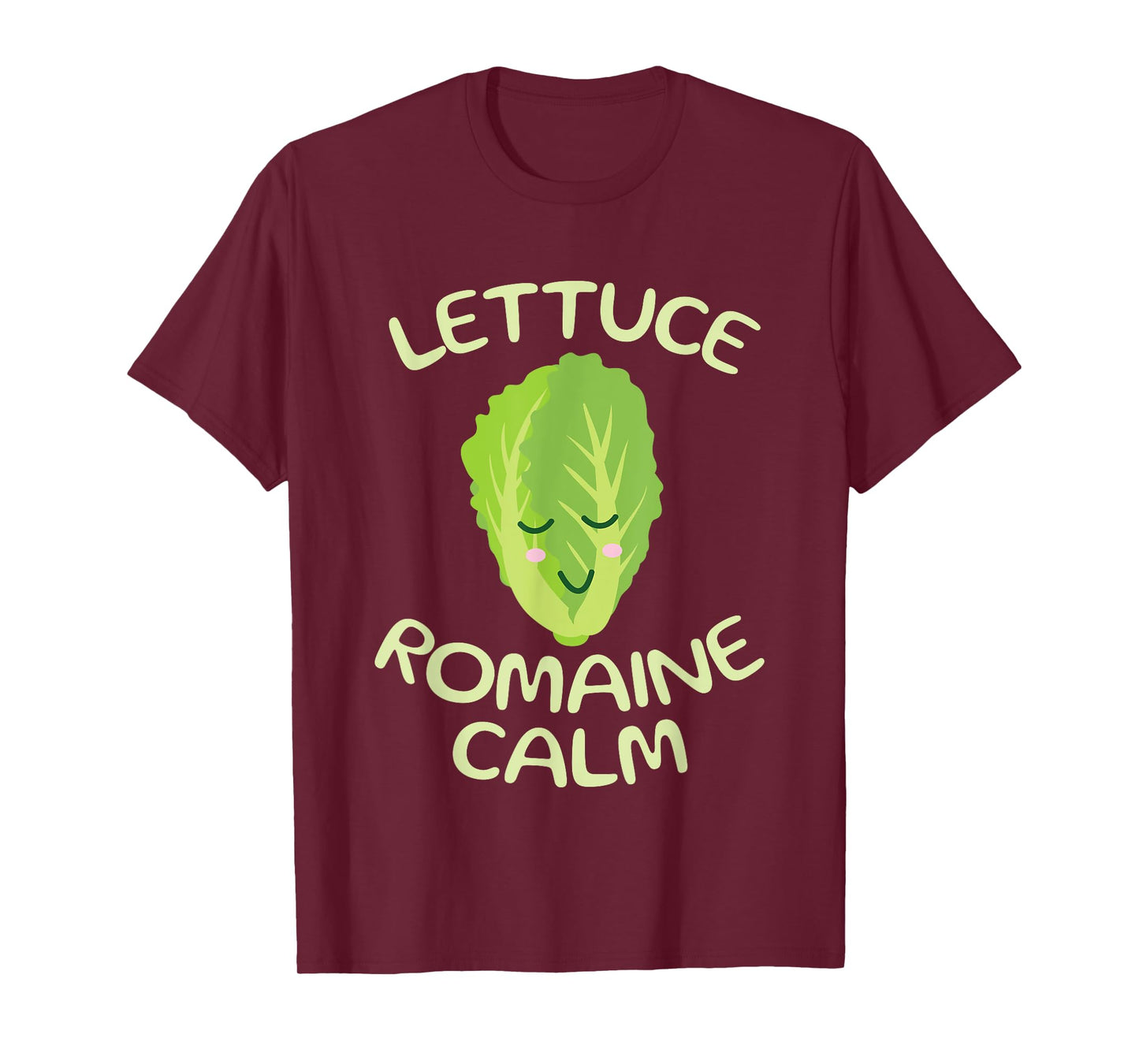 Vegan Vegetarian Unique Gifts Apparel Vegan Lettuce Romaine Calm Funny Vegetarian Vegetables Yoga T-Shirt