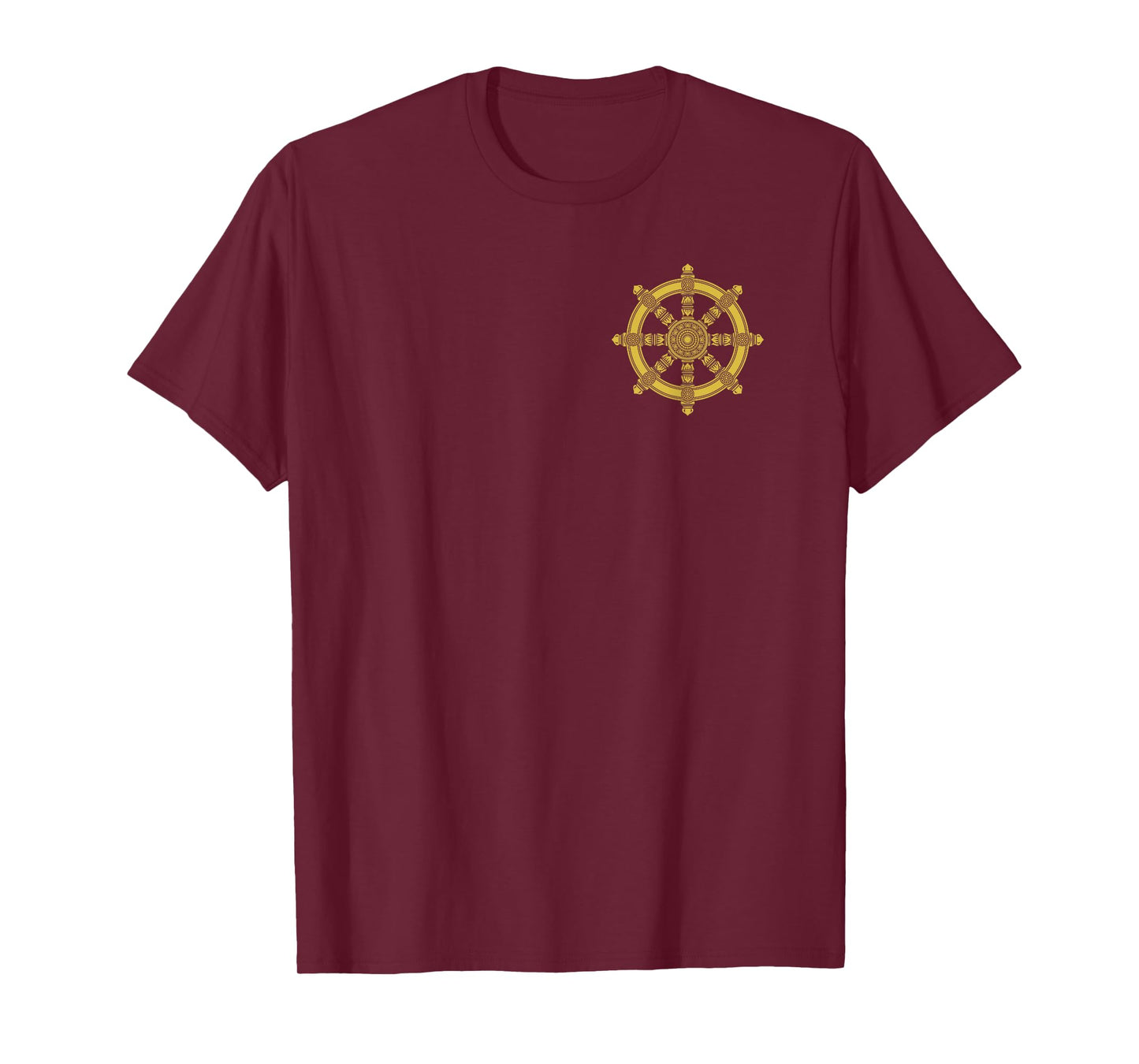 Dharma Wheel Buddha Dhamma Chakra Buddhism Side T-Shirt