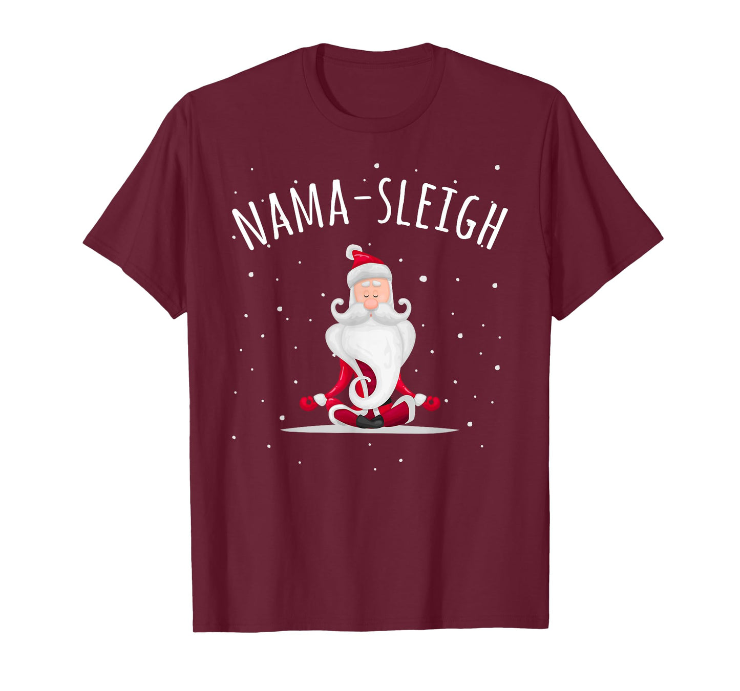 Nama-sleigh Namasleigh Funny Santa Yoga Christmas Lotus Pose T-Shirt
