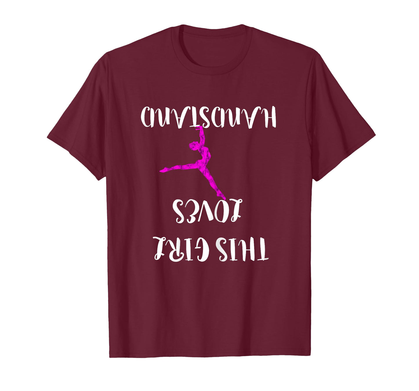 This Girl Loves Handstand Gymnast Hanging Upside Down T-Shirt