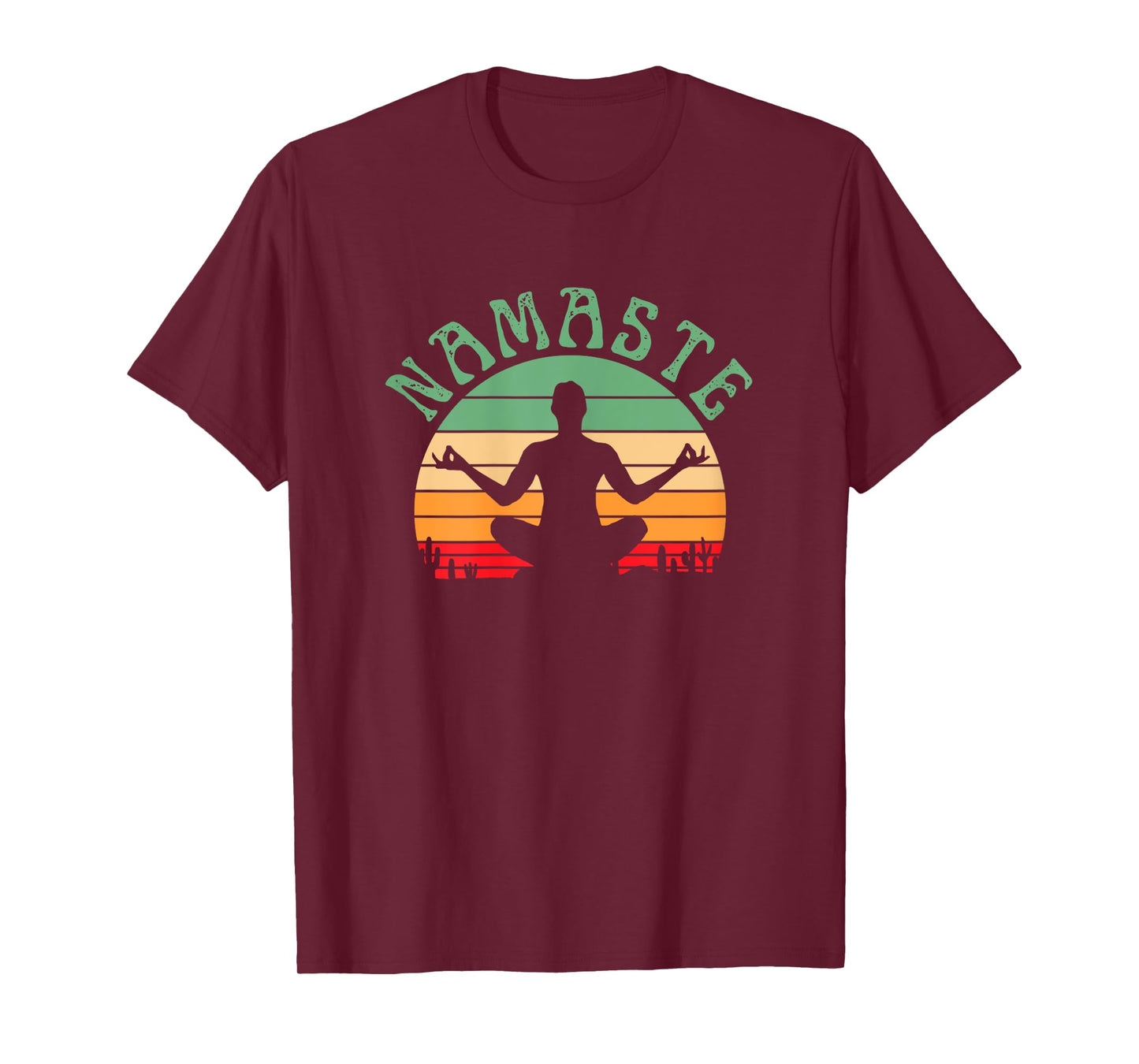 Namaste Yoga Poses Zen Fitness Women Workout Wear T-Shirt