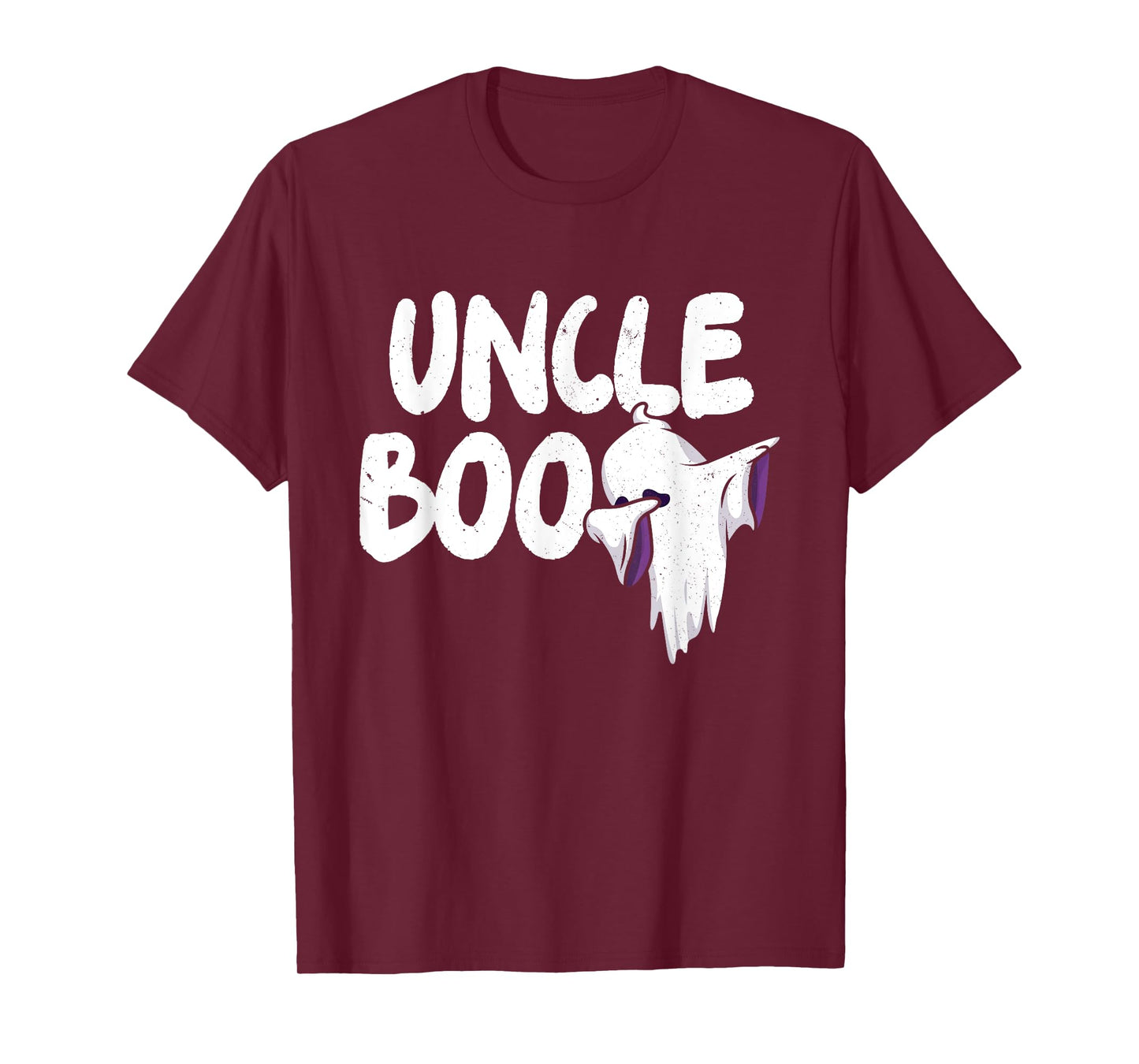 Uncle Boo Ghost Halloween Family Matching Spooky Dad Grandpa T-Shirt