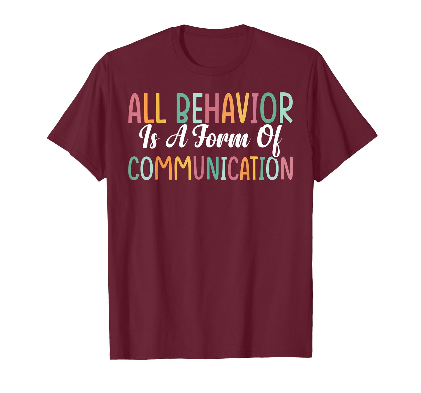 ABA Therapist Tees All Behavior Is A Form Of Communication Unisex-Youth T-Shirt Black Small