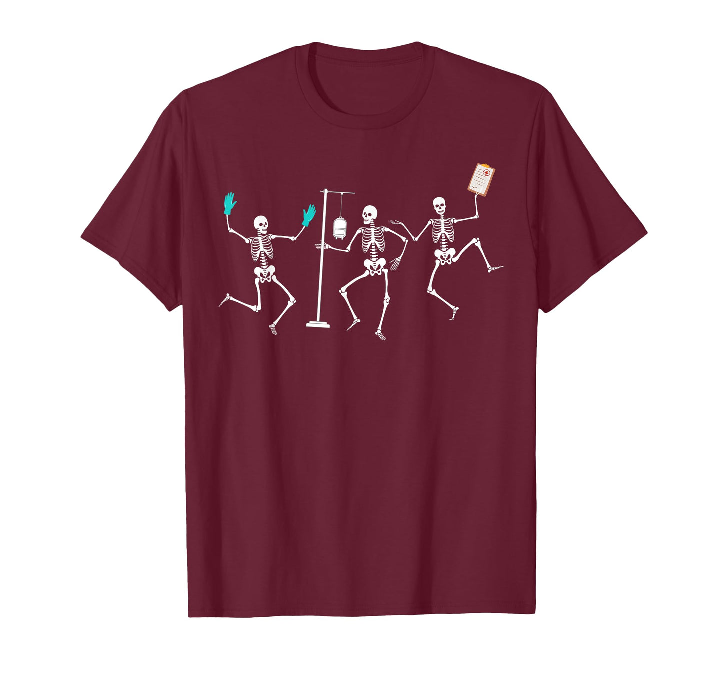 Funny Nurse Skeleton Halloween healthcare Crew Skeleton T-Shirt