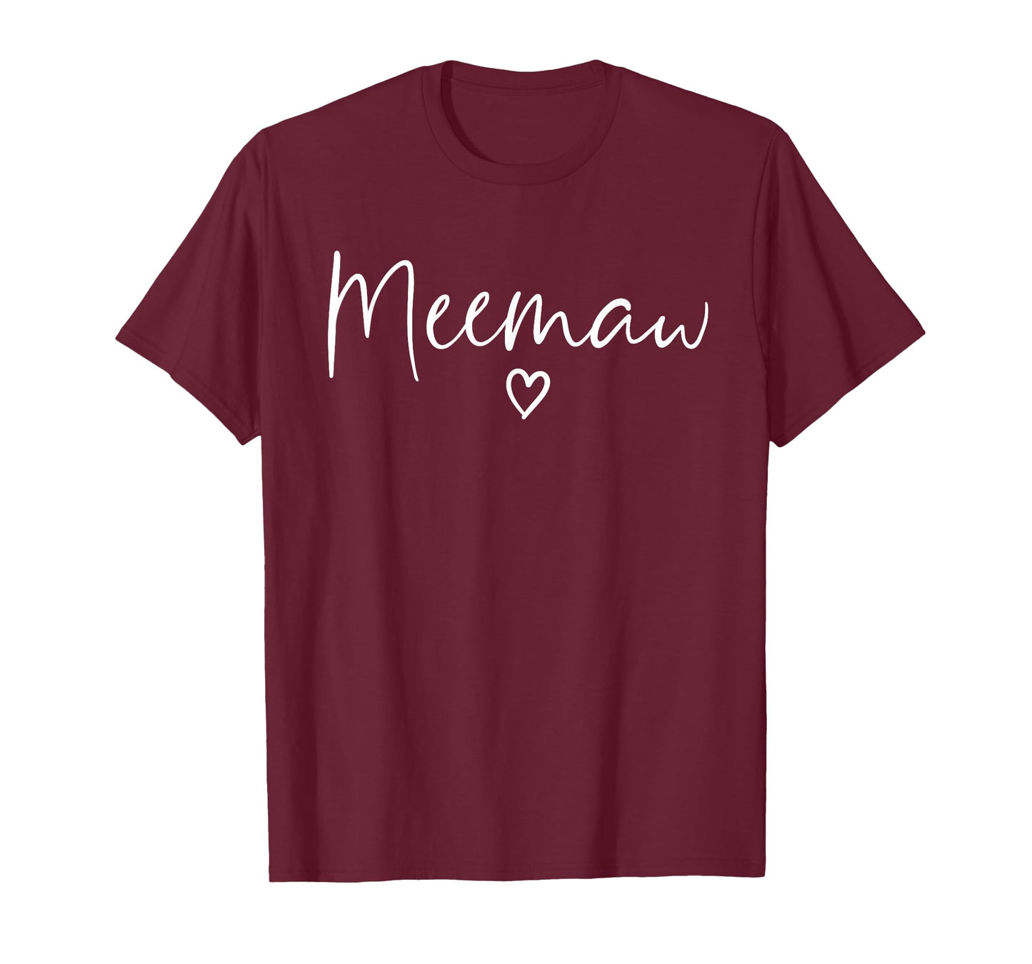 Meemaw Gifts For Women Grandma Heart Mother's Day Meemaw T-Shirt