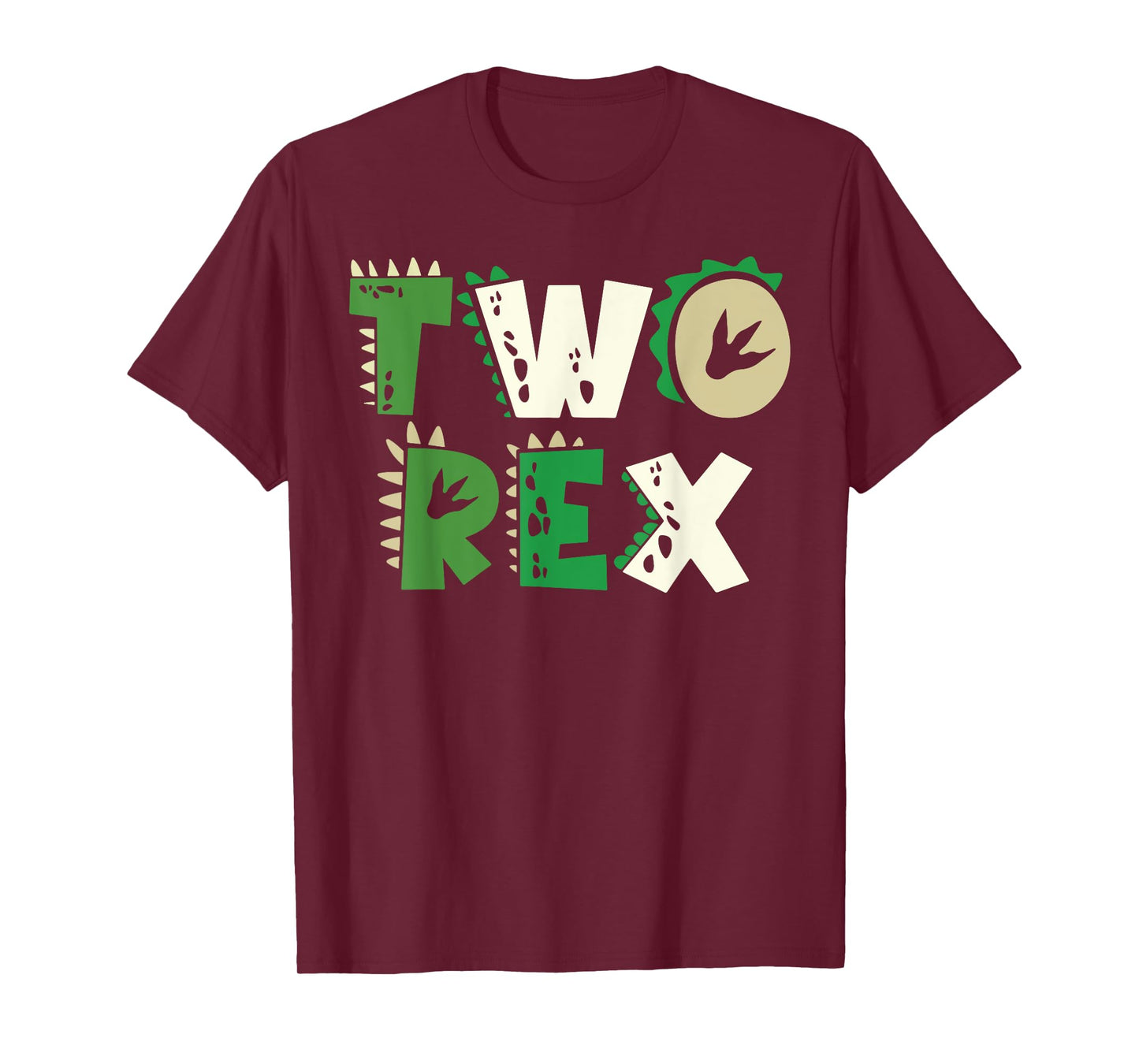 Two Rex Dinosaur Birthday Shirt For 2nd Birthday Boys Girls T-Shirt