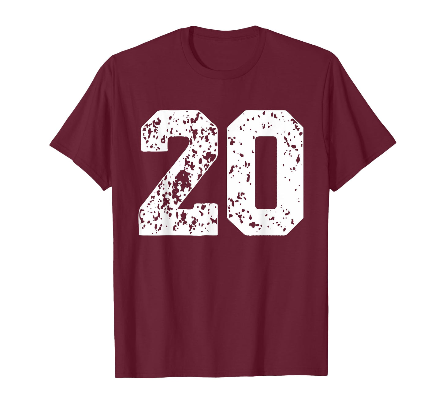 Number 20 White Best Classic College Style Birthday Funny T-Shirt
