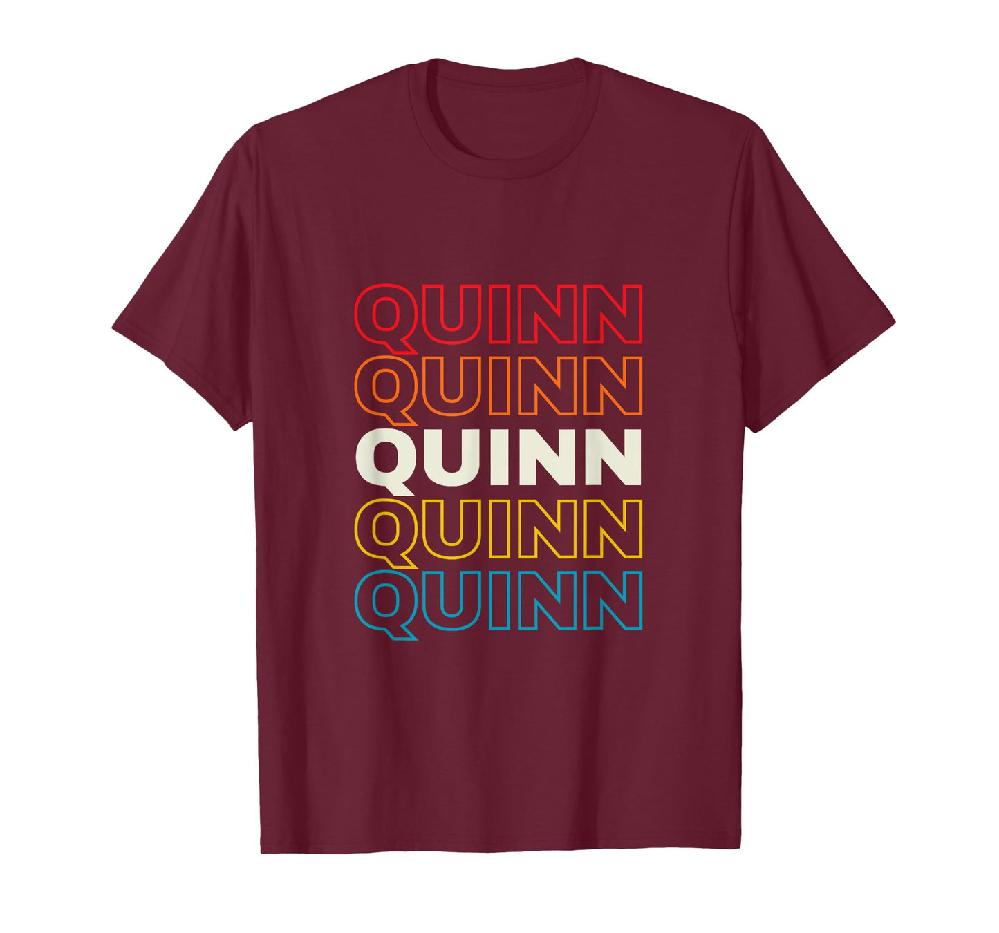 I Love Quinn Personalized Retro Sunset First Name T-Shirt