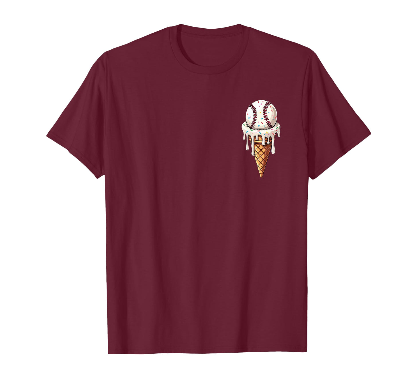Baseball Drip with Melting Ice Cream Drippy Lovers T-Shirt