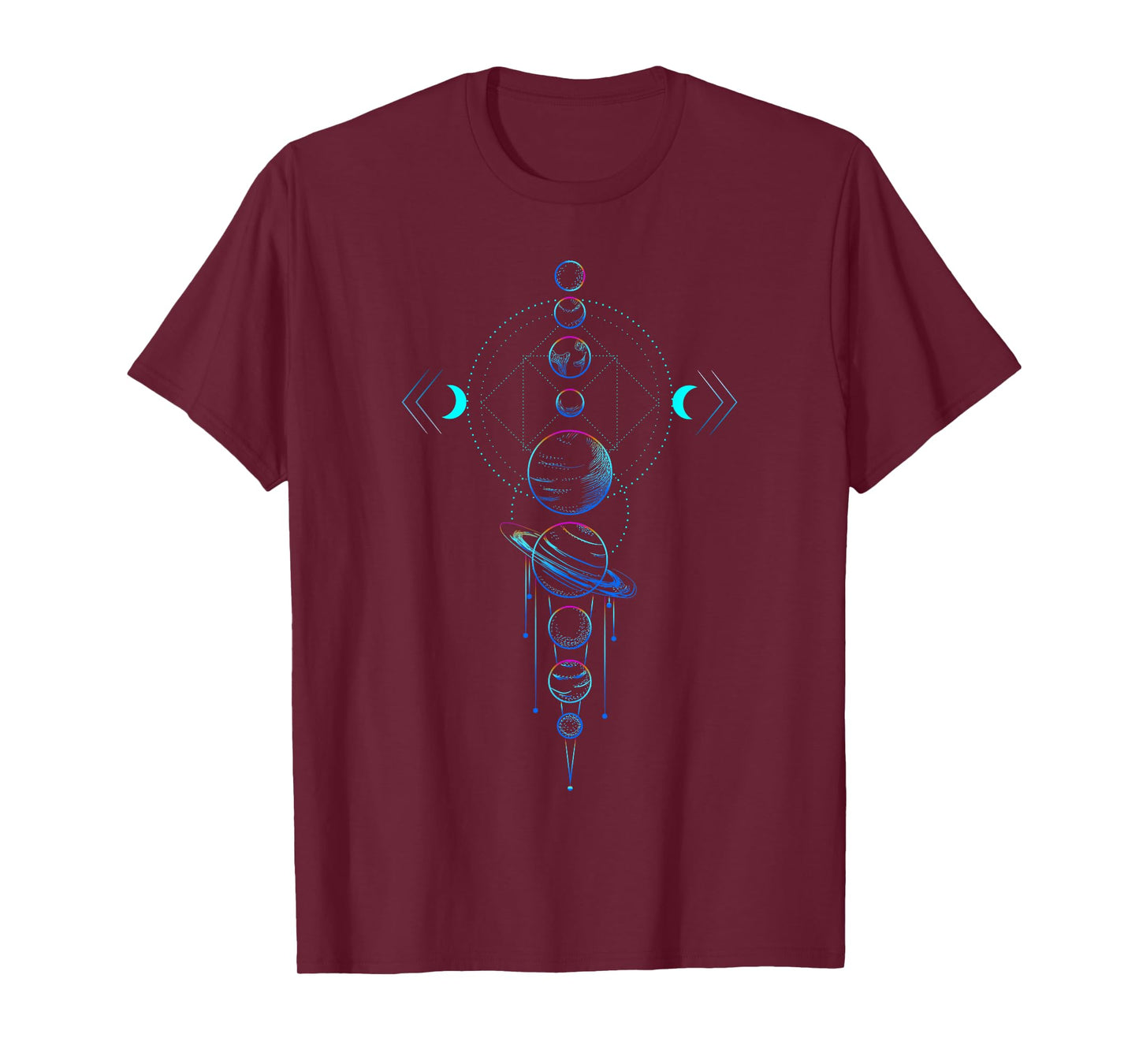 Sacred Geometry T-Shirt - Solar System Planets Shirt, T-Shirt