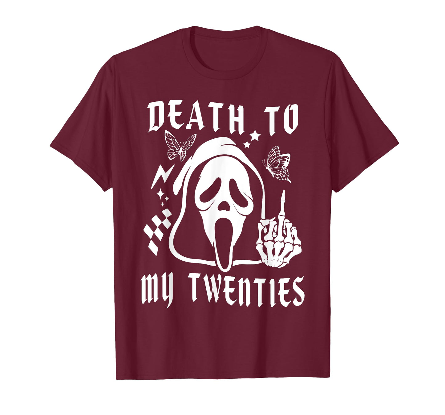 Death To My Twenties Funny R.I.P 20s, 30th Birthday Skeleton T-Shirt