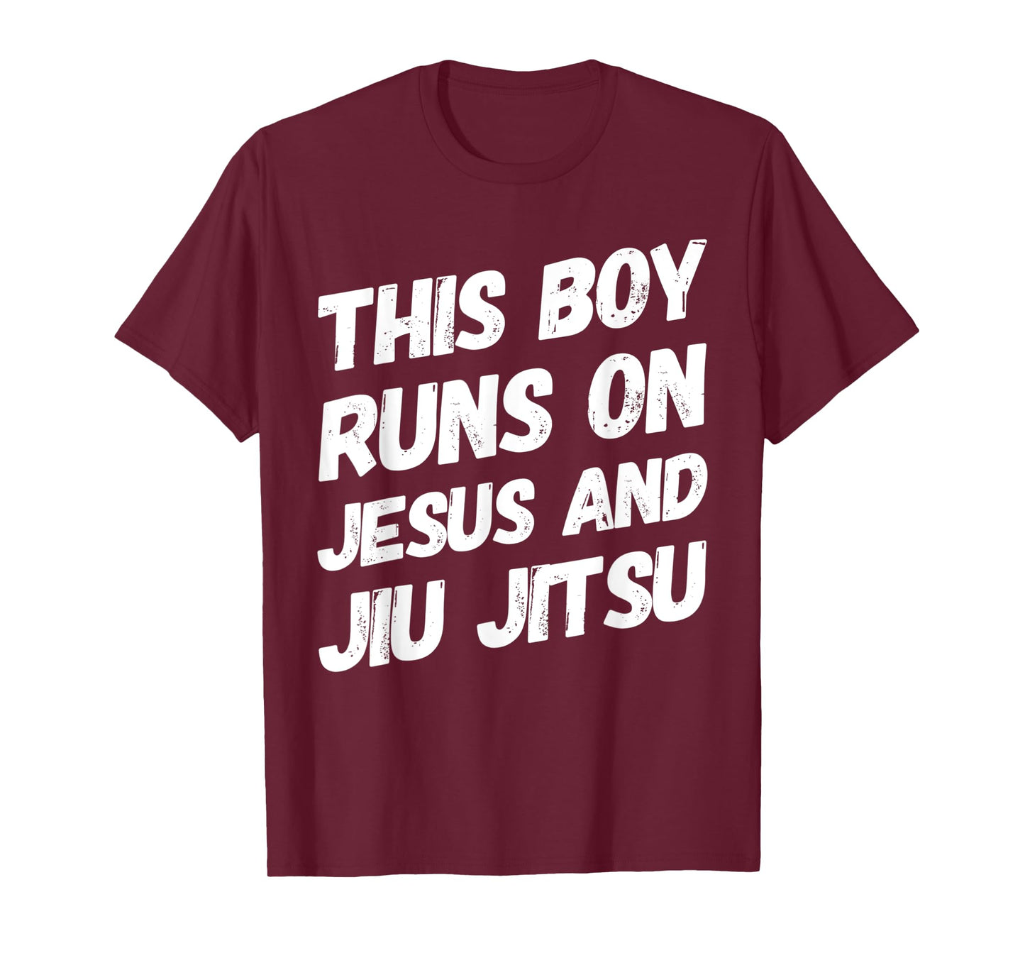 This Boy Runs On Jesus And Jiu Jitsu Christian Gift T-Shirt