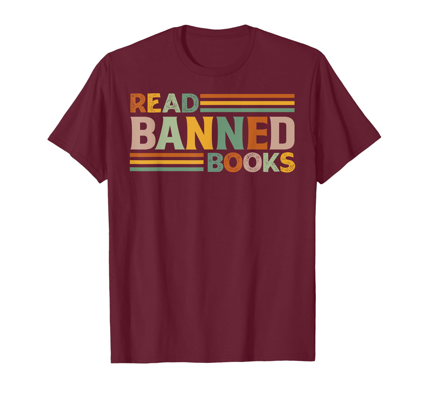 Cool Publication - Read - Old Stuff Read Banned Books T-Shirt - Unisex-Adults - Black - Small - Short Sleeve