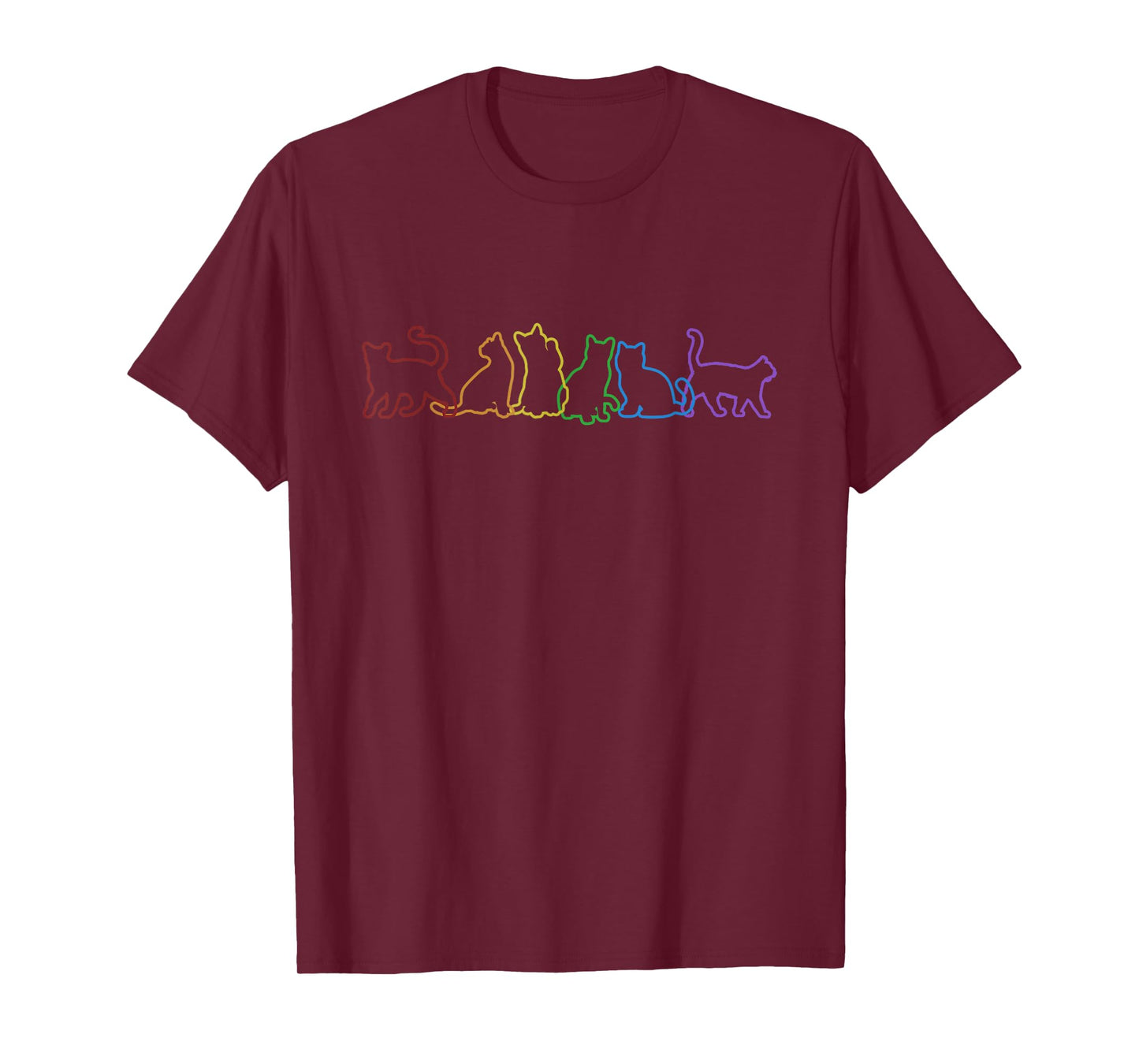 Cat LGBT Rainbow Cat Daddy Cat Mom Cat Lovers Funny Cat T-Shirt