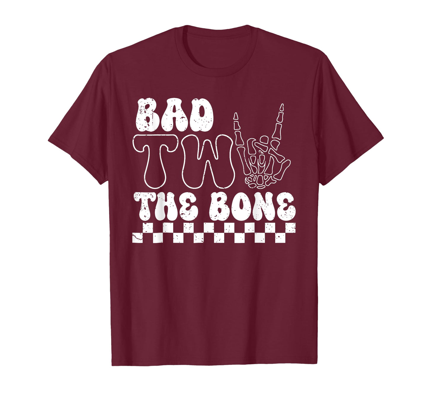 2nd Birthday Boy Shirt Bad To Bone 2 Year Old Toddler Kids T-Shirt