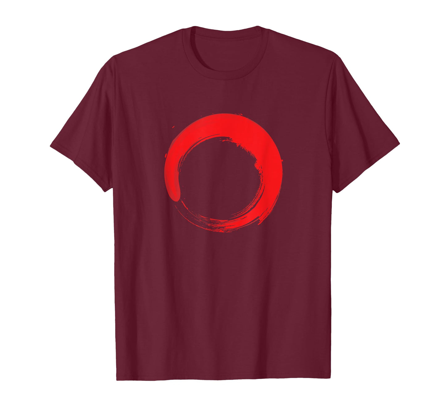 Red Enso Zen T-Shirt - Zen Buddhist Circle T-Shirt