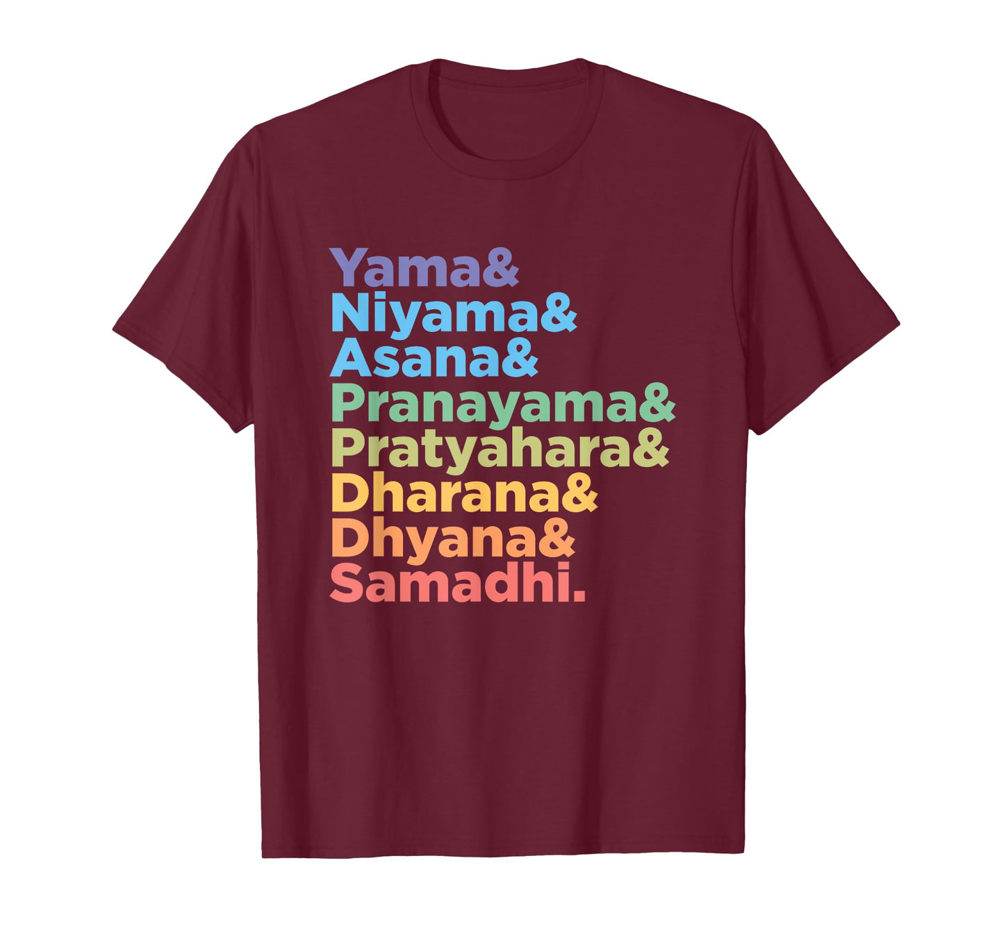 Raja Yoga Practice 8 Words for Yoga Teacher and Meditation T-Shirt