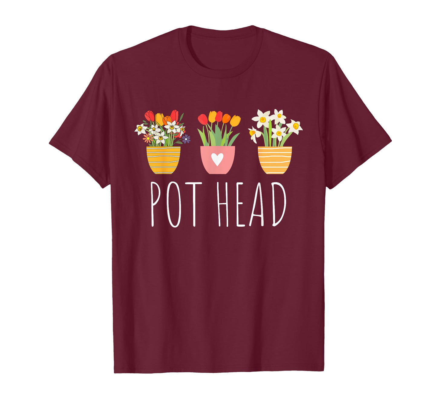 Funny Pot Plants Head Cute Funny Succulent Garden Gardening T-Shirt