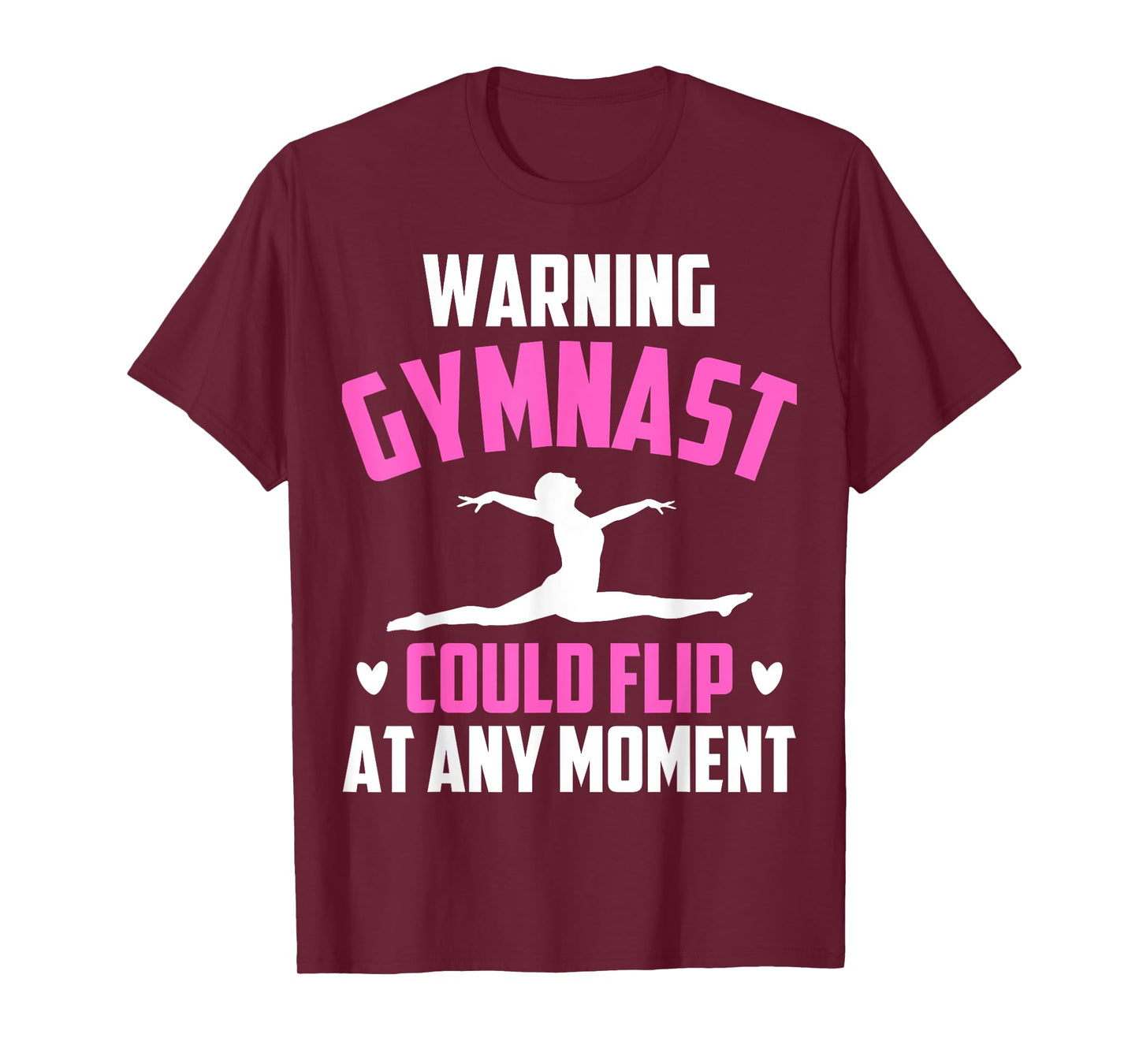 Warning Gymnast Could Flip At Any Moment For Girls Kids T-Shirt