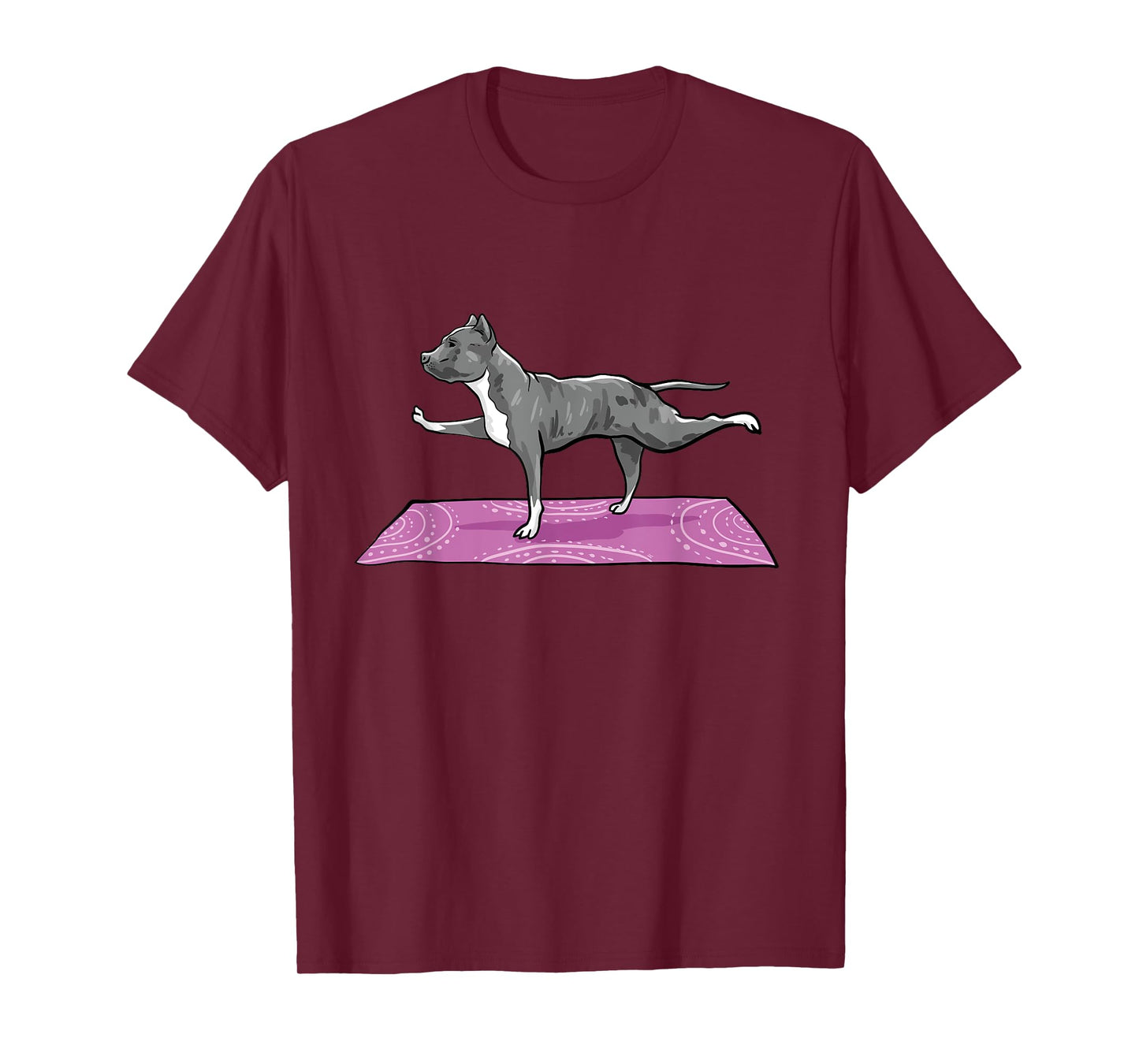 Pitbull Doing Yoga Funny Pitbull Dog Lover Yogi Teacher T-Shirt