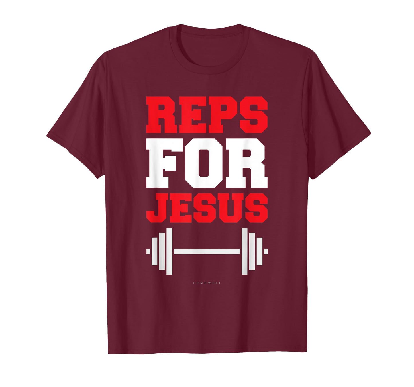 Reps For Jesus Tee. Funny Gym Jesus Tshirts With Sayings T-Shirt