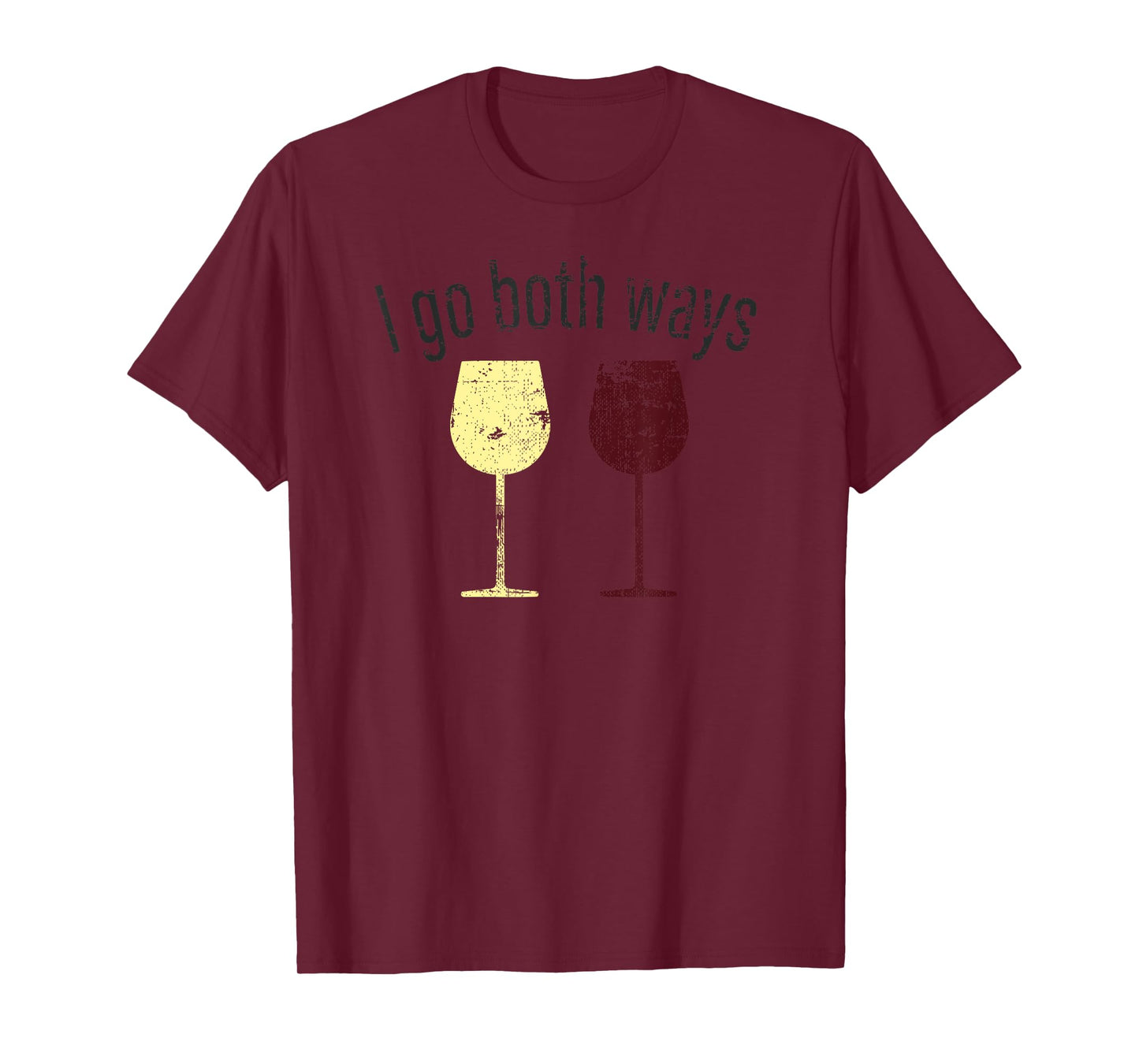 I Go Both Ways Wine Wino Drinkers Cute Novelty T Shirt T-Shirt