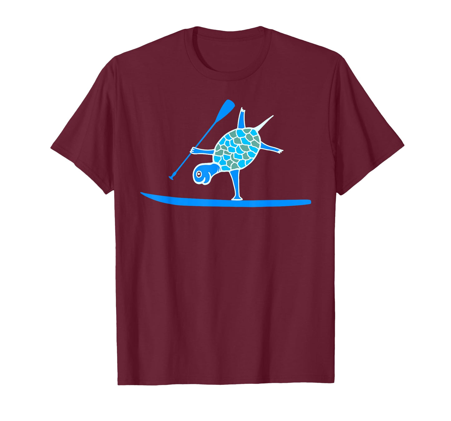 Standup Paddleboarding SUP One Arm Handstand Turtle Paddling T-Shirt