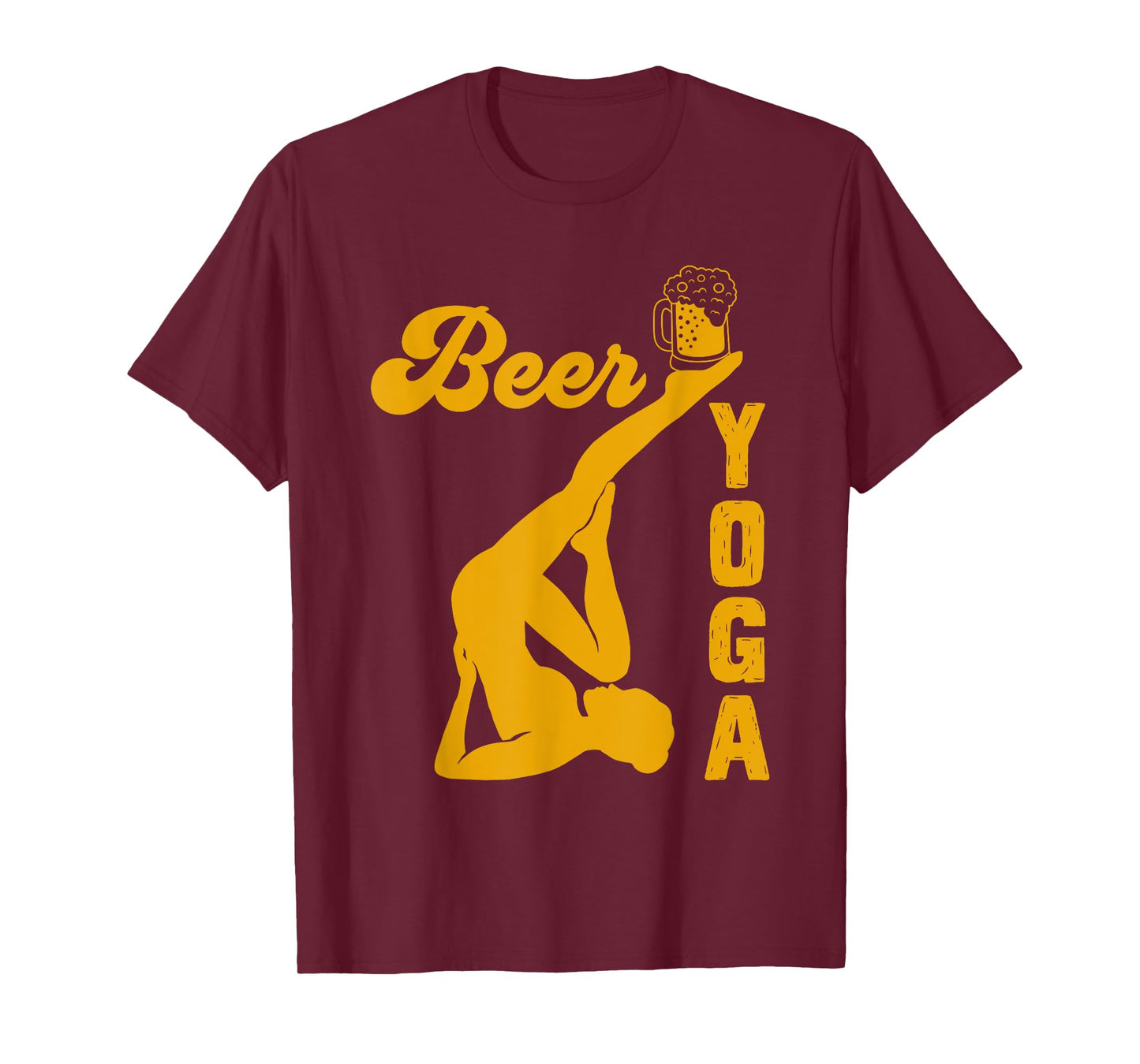 Yoga Outfit BEER YOGA Beer Drinker Funny Beer Yoga T-Shirt