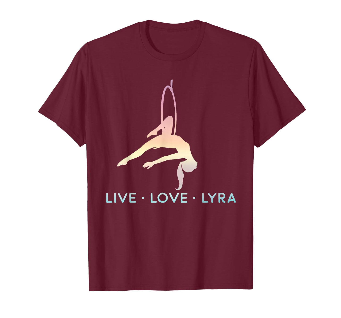 Love Aerial Hoop, Lyra, Live Acrobat Aerial Yoga Gifts T-Shirt