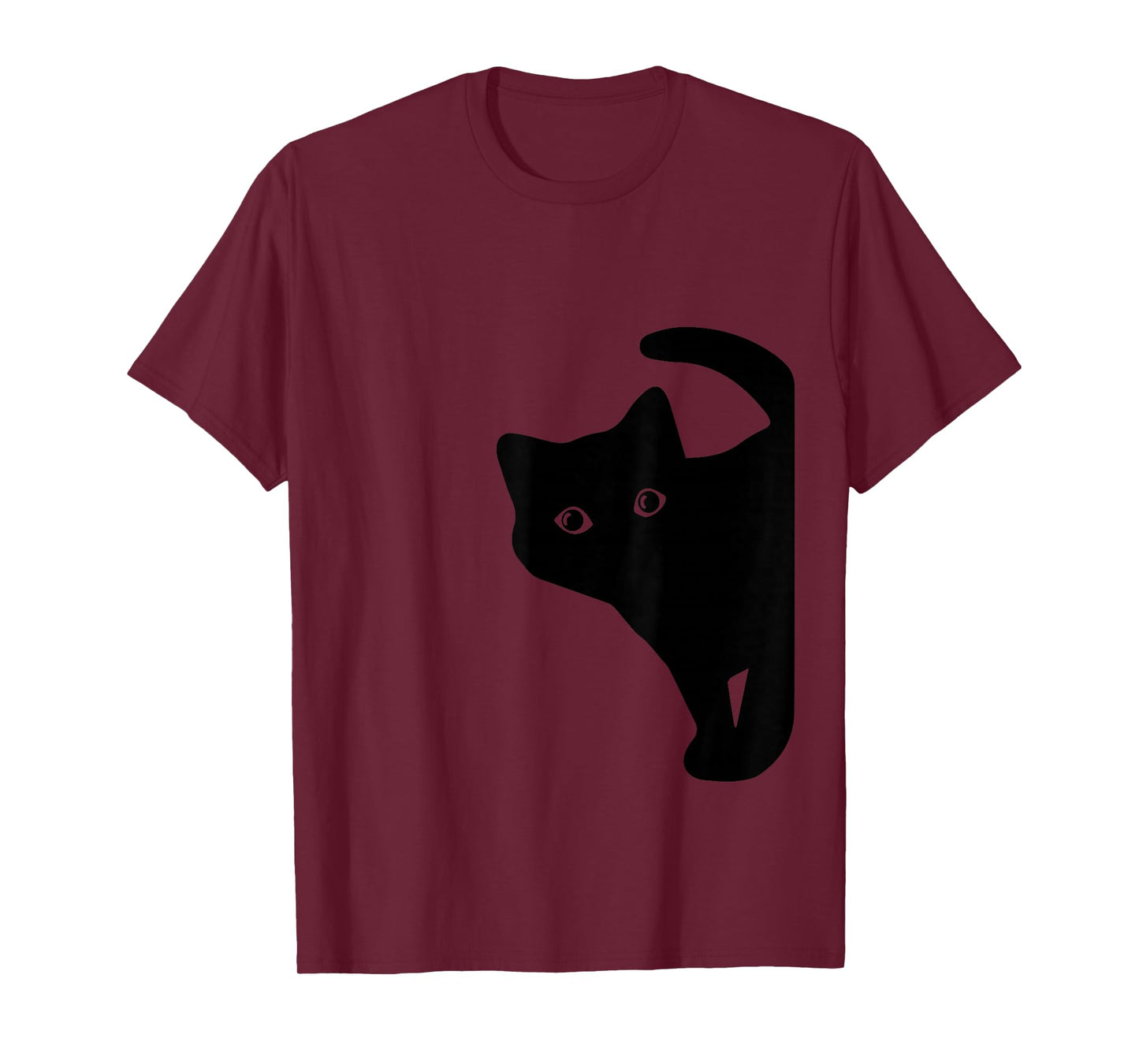 Peeking Cute Black Curious Kitten Men Women Kids Boys Girls T-Shirt