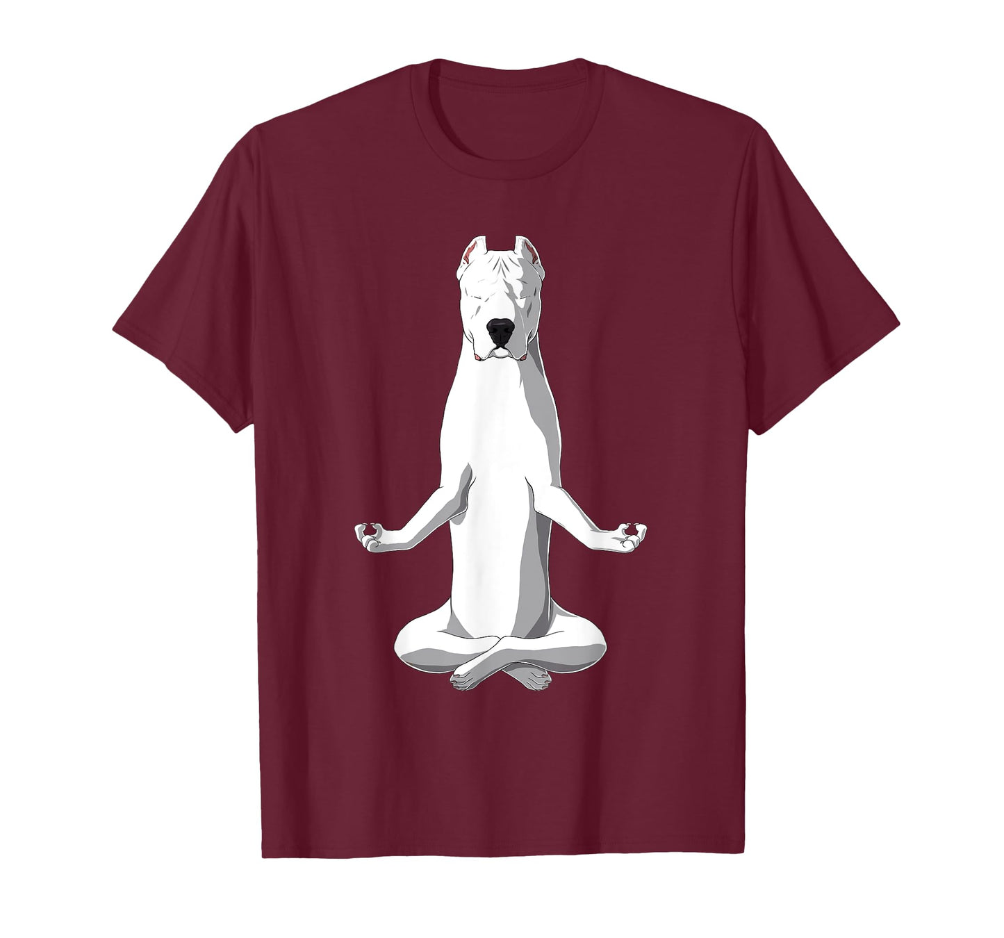 Yoga Dog Dogo Argentino T-Shirt for Men Women