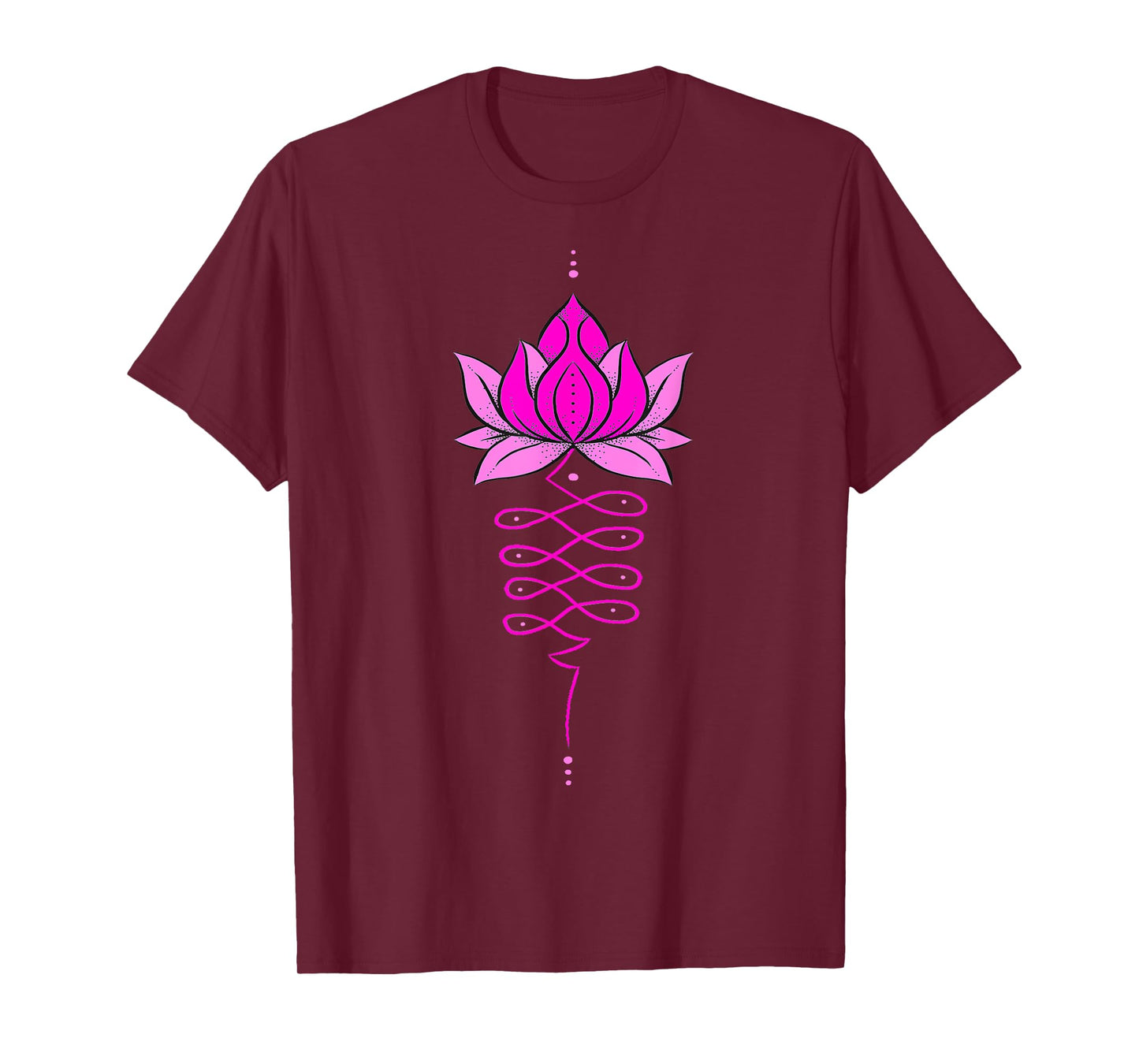 Unalome Lotus Flower Tree Mandala Tattoo Boho Zen Yoga T-Shirt