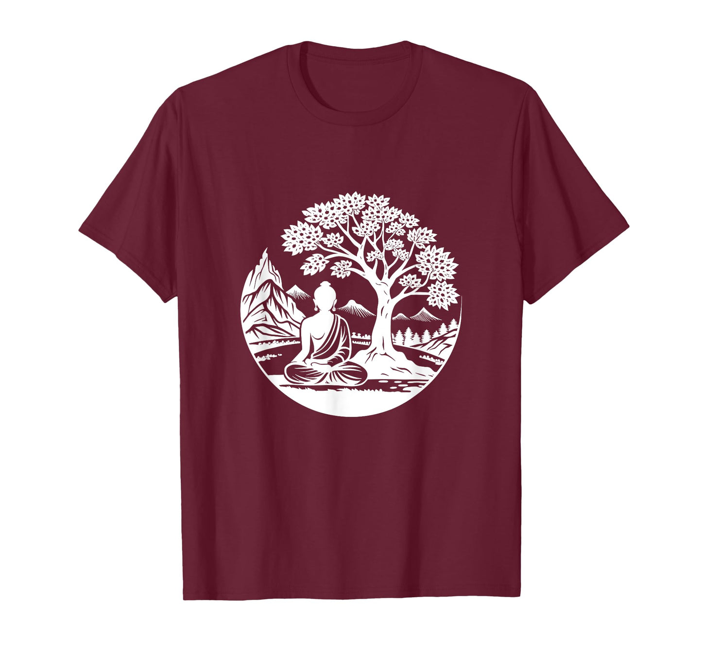 Buddha Sitting Under Bodhi Tree / Sitting Buddhist Symbol T-Shirt