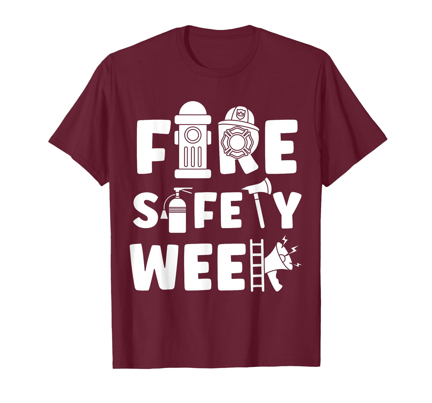 Fire Safety Week Prevention Month Firefighter Stop Drop Roll T-Shirt