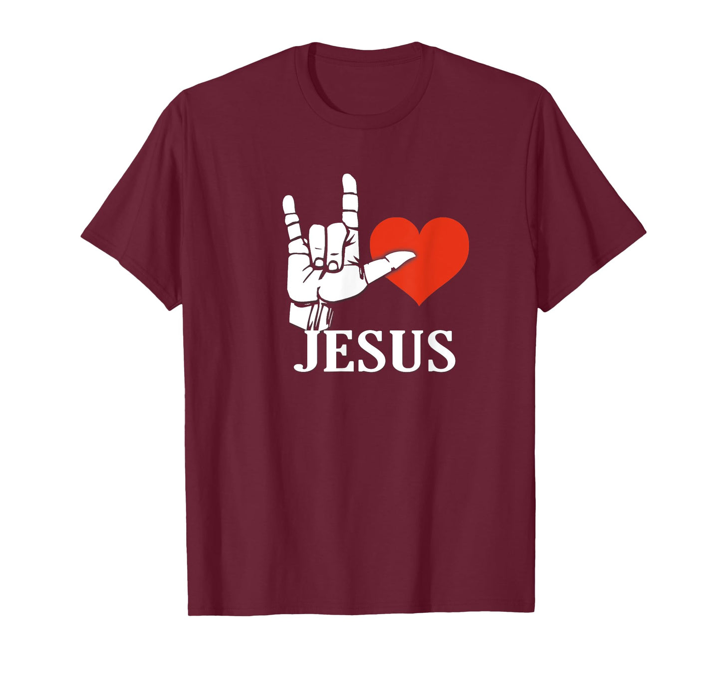 I Love Jesus, Sign Language Christian Gift T-Shirt